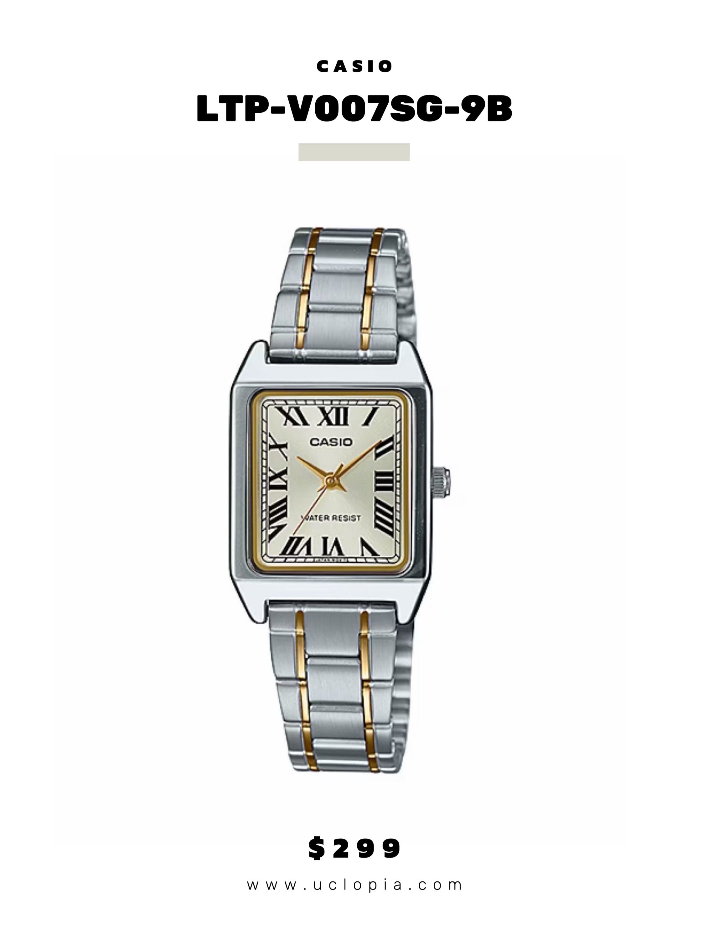 【 CASIO 】LTP-V007D 復古羅馬數字鋼帶錶［四色入］