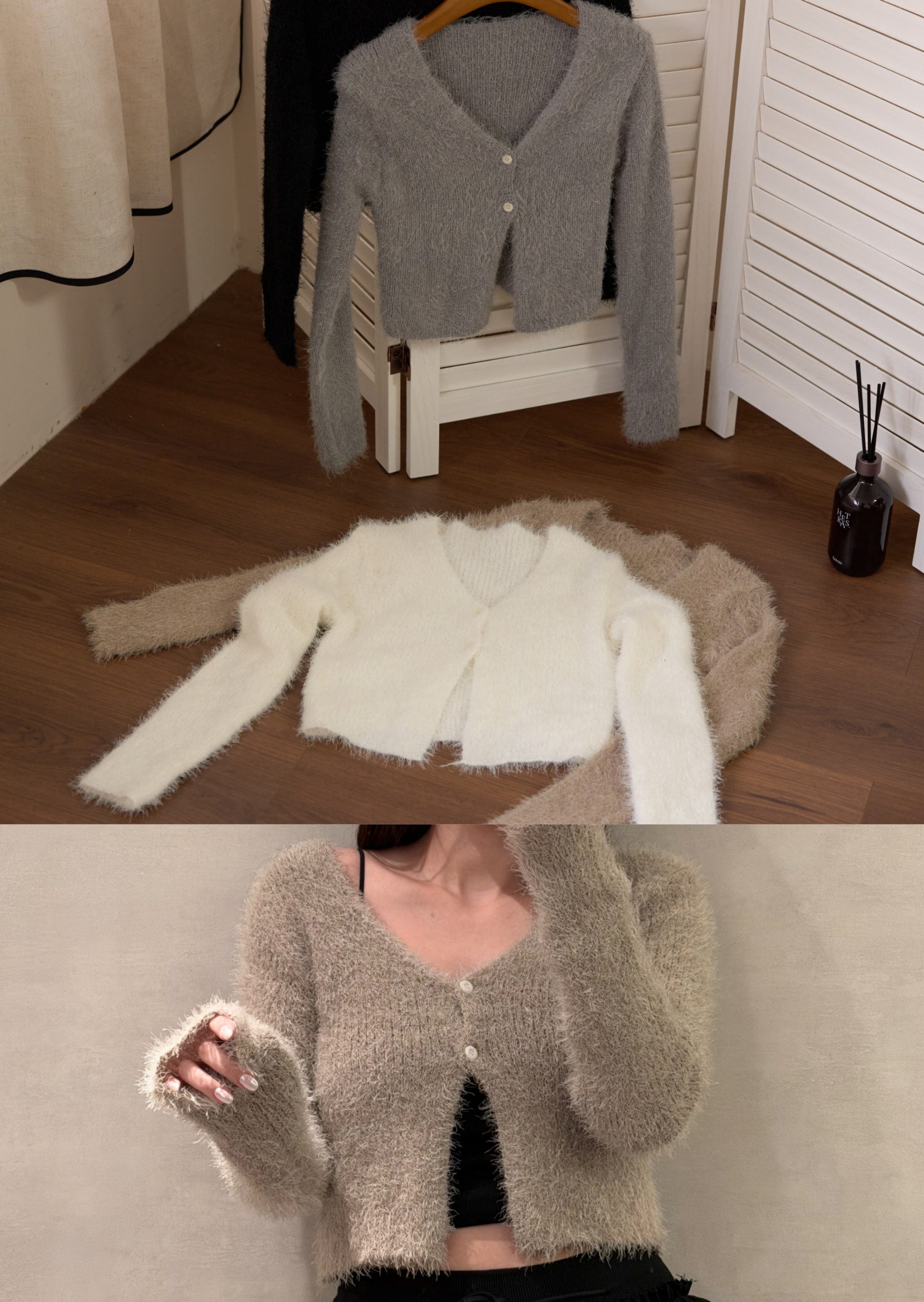 【 歷屆最精彩！$99震撼價❗️#38 】毛絨絨雙鈕扣毛衣［四色入］| Staff’s Pick 💃🏻