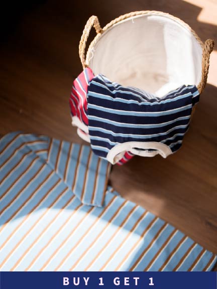 #21 【 $99買一送一 】 男女可穿復古間條短袖上衣