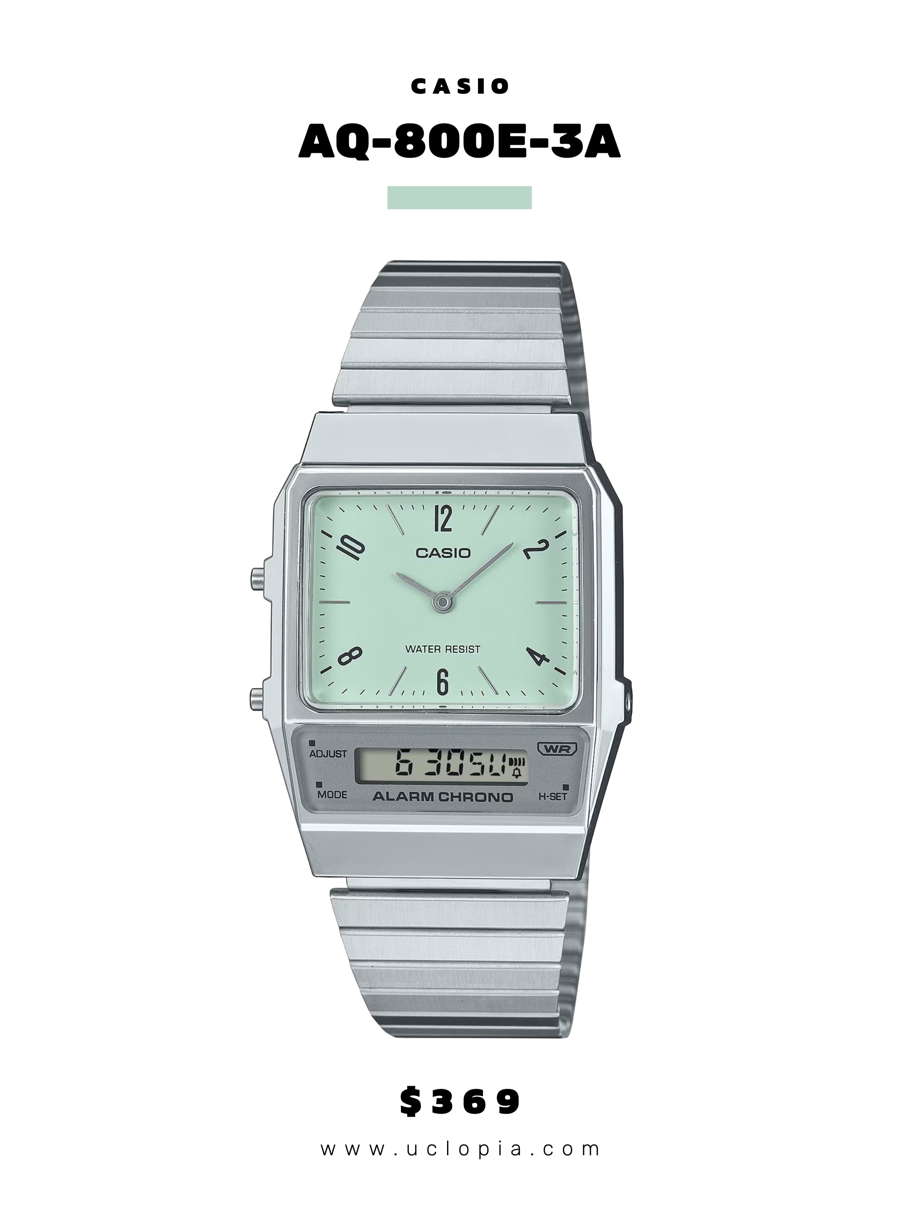 【 CASIO 】AQ-800E 復古雙面機械［五色入］