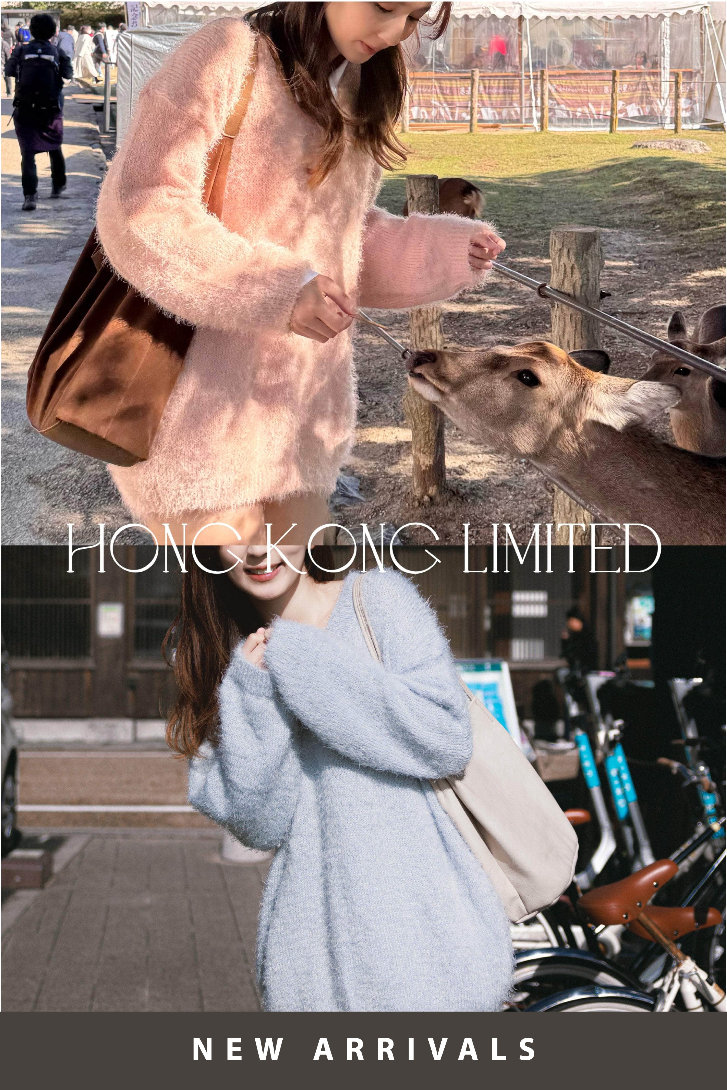 【 韓國親搜巡禮 · Week 2🥯 】《 UCO獨家款 》💫 勁浪漫超溫馨🎀馬海毛毛溫柔感V領OPS [兩色入］