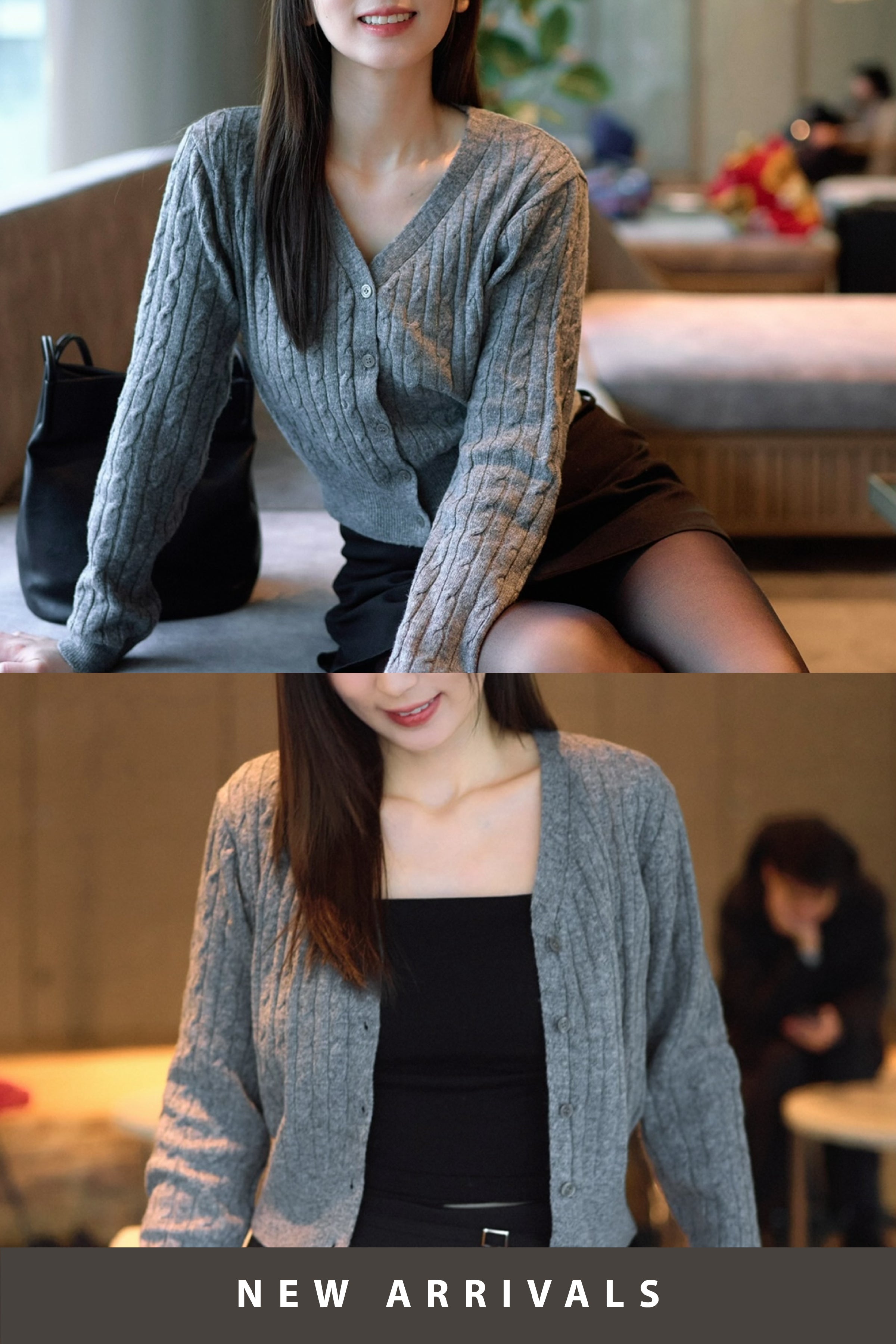 【 韓國親搜巡禮 · Week 2🥯 】Wool ~ V領麻花鈕扣毛衣［三色入］