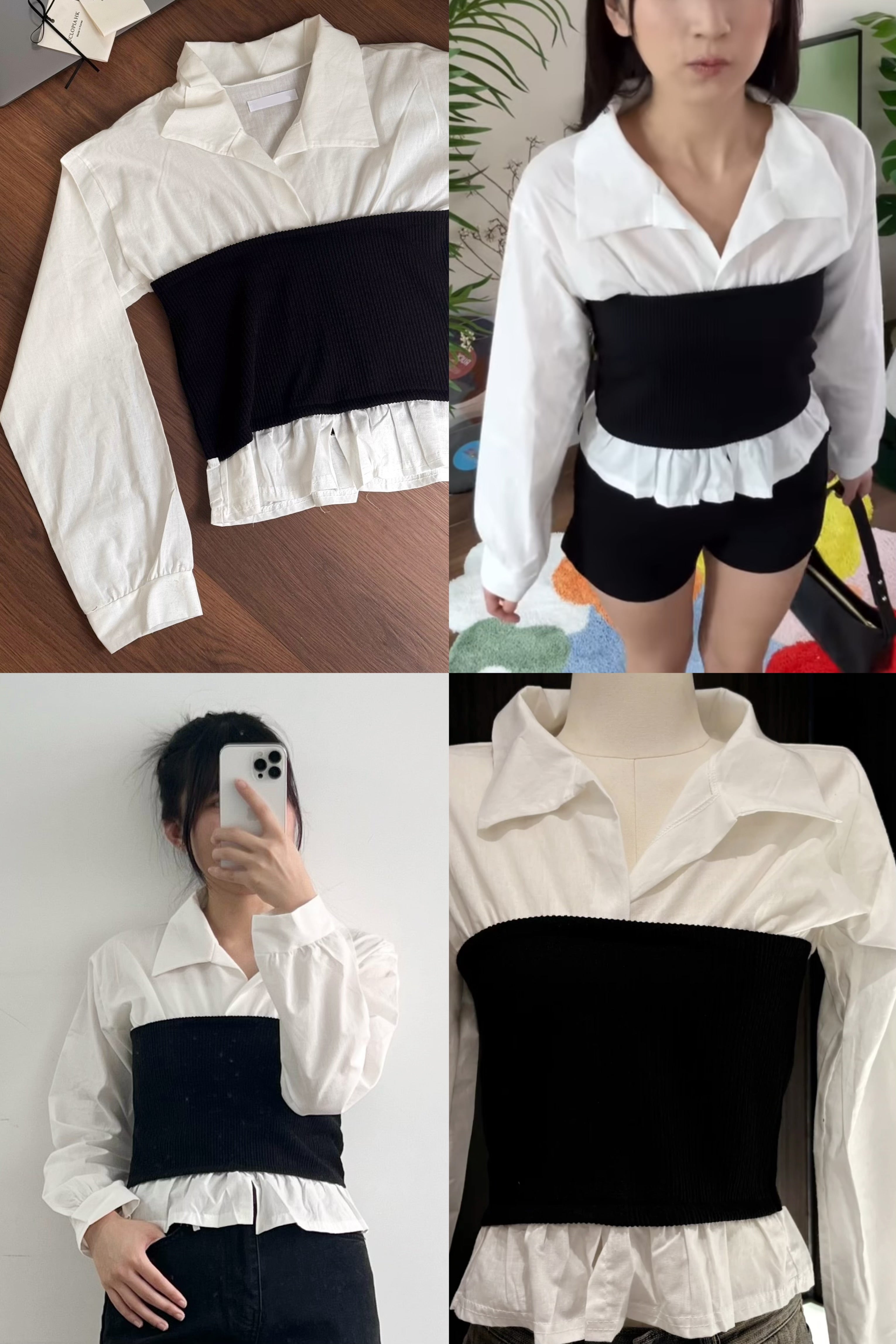 【 歷屆最大型！秋冬$99震撼價❗️#51】Office lady 拼色上衣