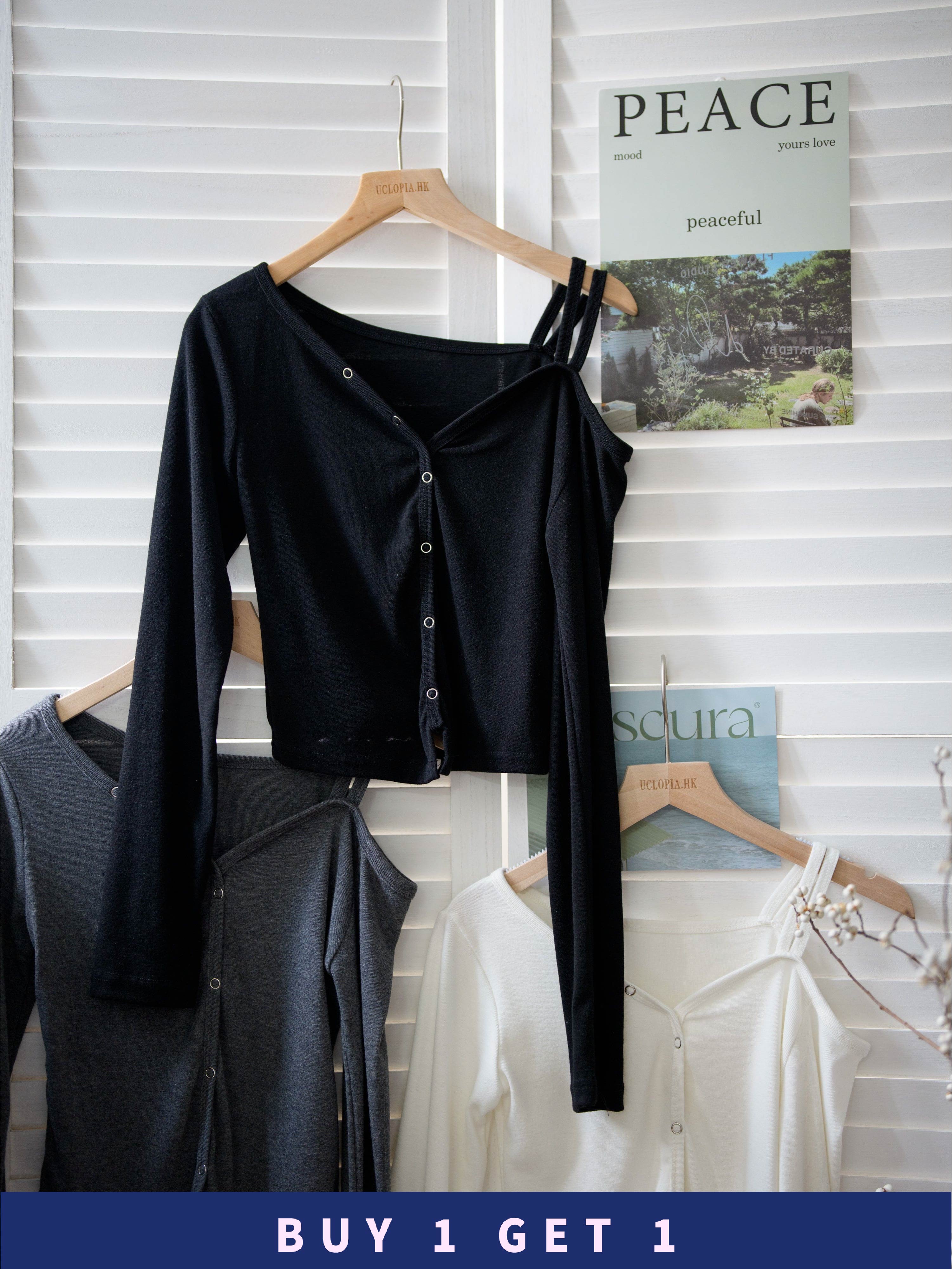 #48【 $99買一送一 】 特色單肩雙帶上衣