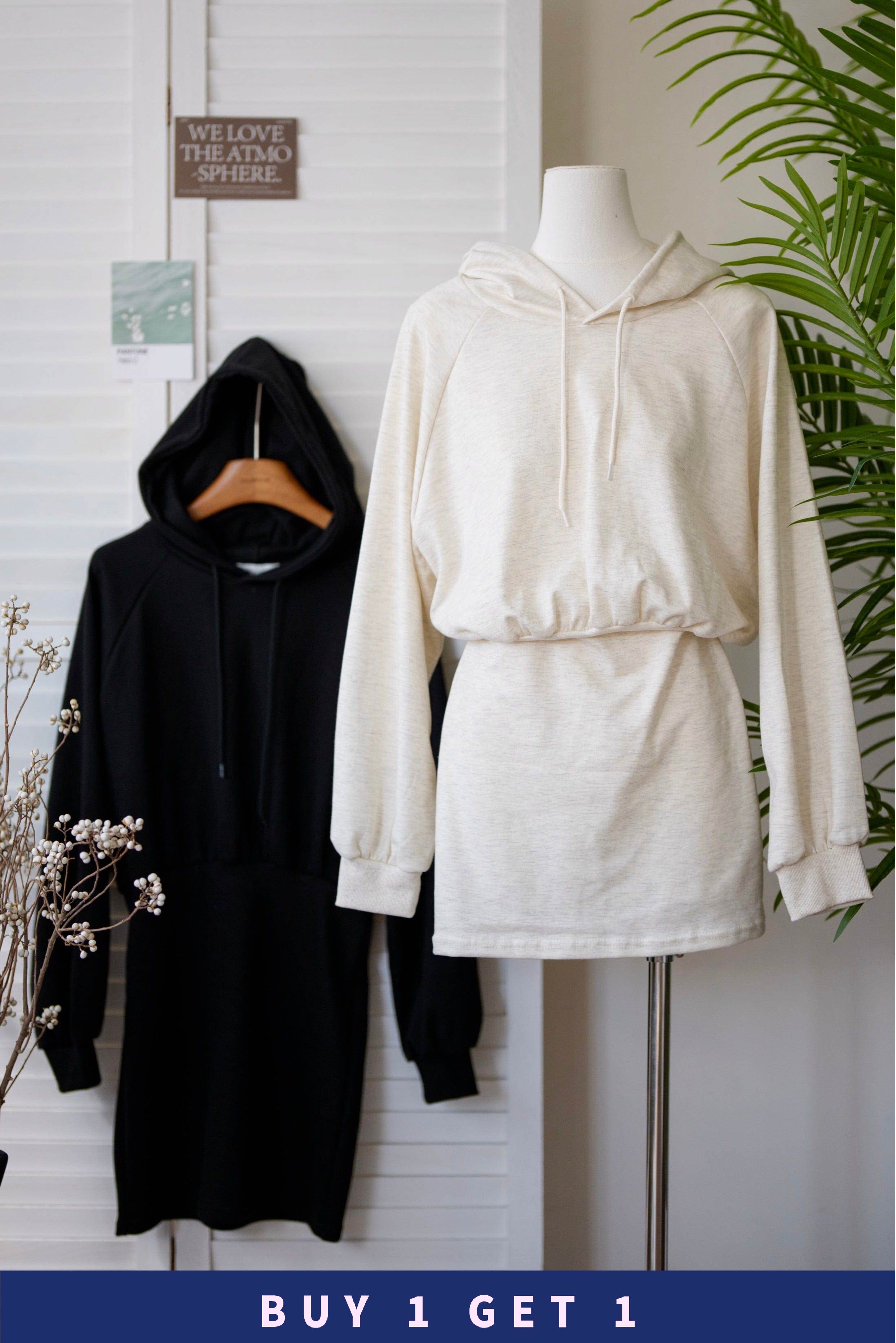 #53【 $99買一送一 】 休閒vibe￼One piece！衛衣包臀連帽連身裙