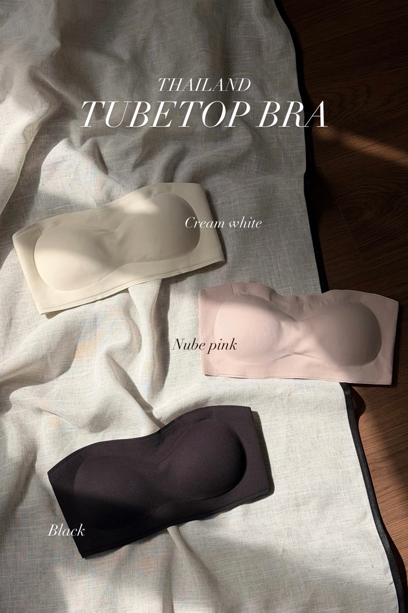 【 夏日炎炎泰國連線☀️🇹🇭 】#4 泰國人恩物！點跳點出汗都唔甩嘅TubeTop Bra - with pads［兩色入］