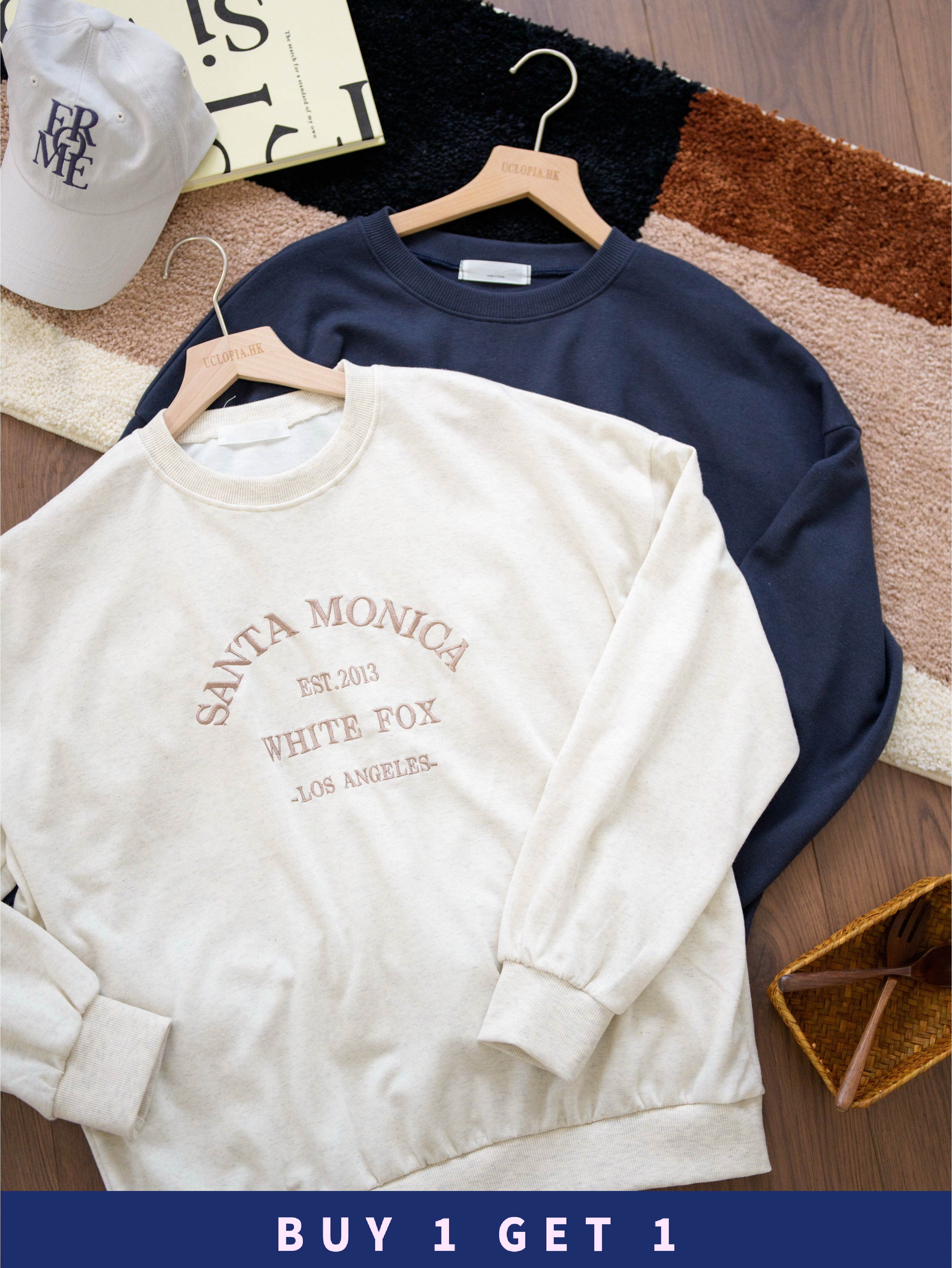 #66【 $99買一送一 】刺繡字寬鬆薄衛衣