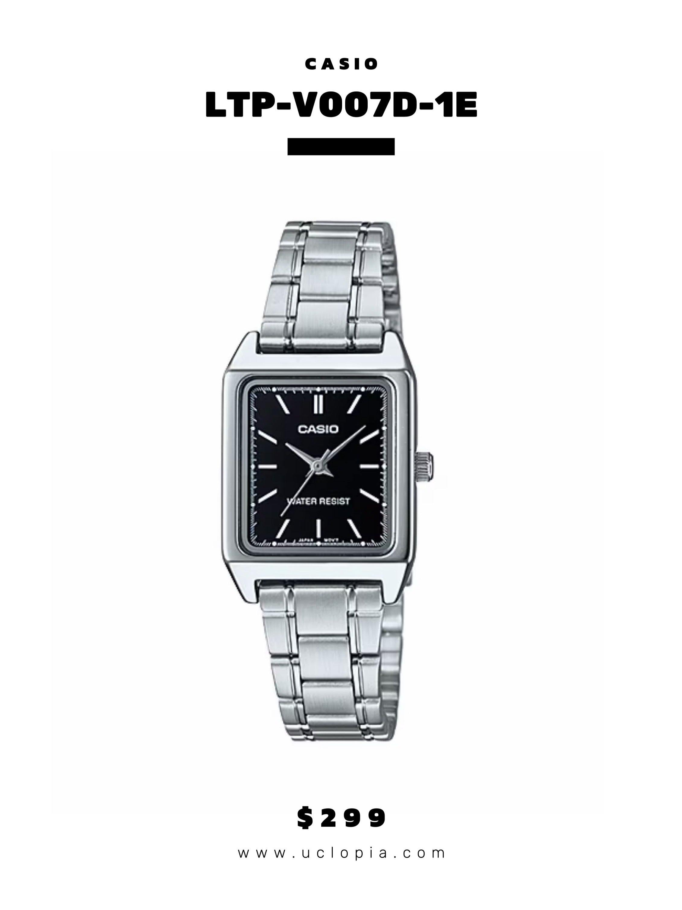 【 CASIO 】LTP-V007D 復古刻度小方面鋼帶錶［四色入］