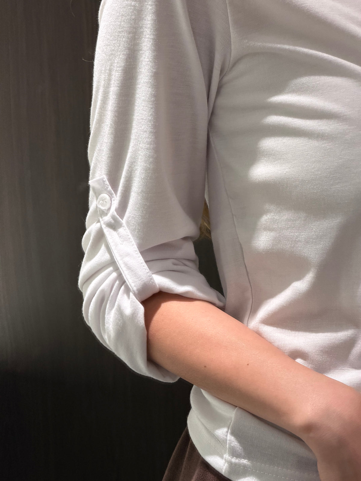【 $99開季震撼價❗️ 】#20 | 休閒圓領鈕扣捲袖上衣￼［三色入］