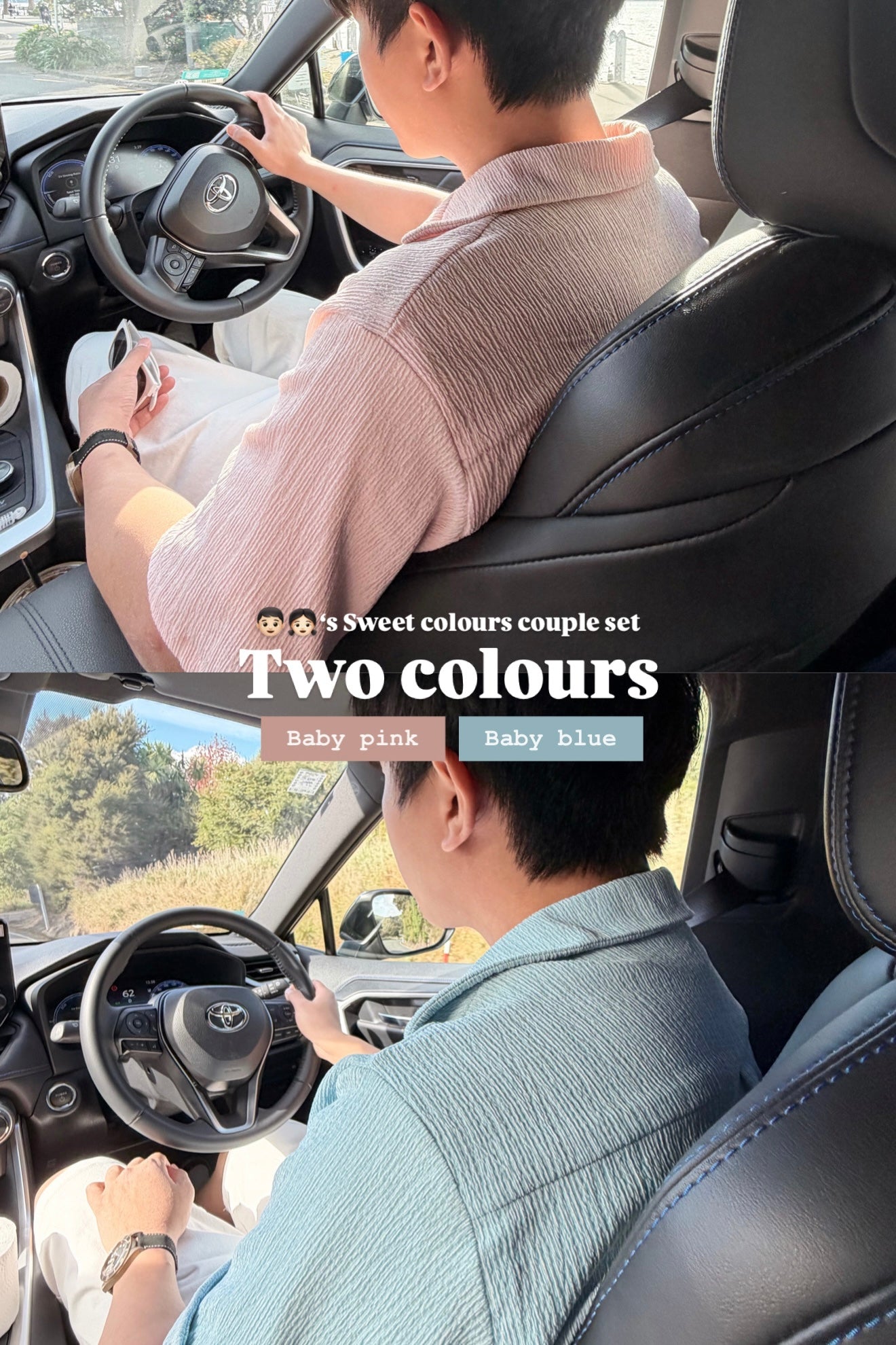 👦🏻👧🏻‘s Sweet colours couple set 連身裙/恤衫 ［兩色入］