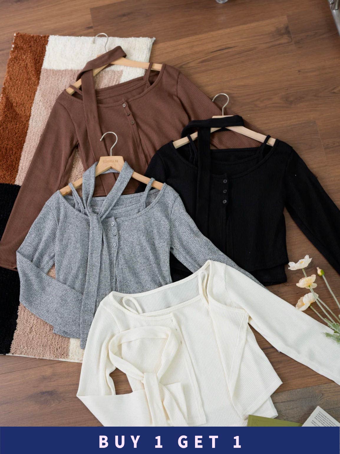 #10【 $99買一送一 】 背心+外套+￼頸帶￼三件套套裝