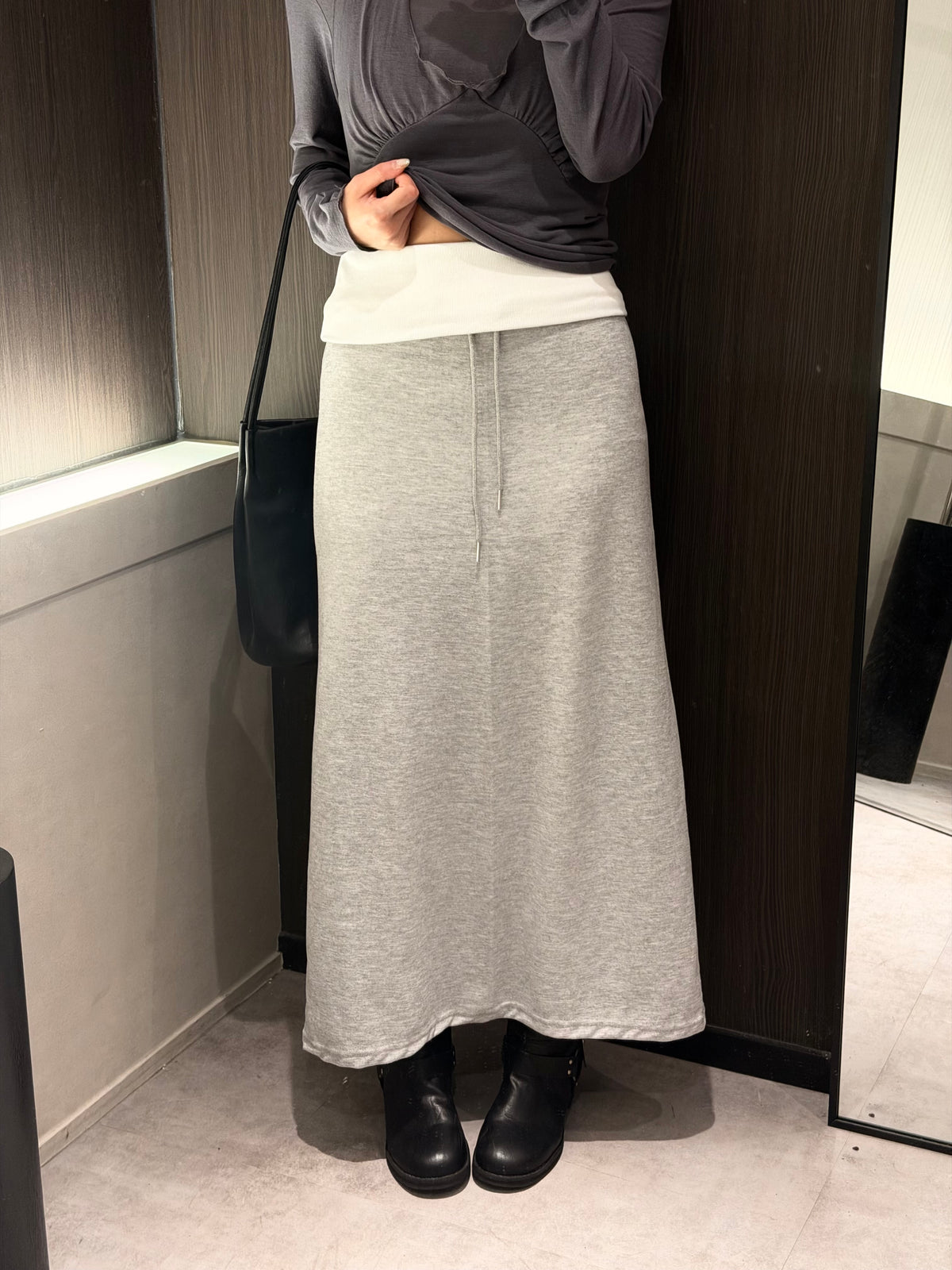 【 $99開季震撼價❗️ 】#27 | 韓系風格必入手～拼色休閑長裙［兩色入］