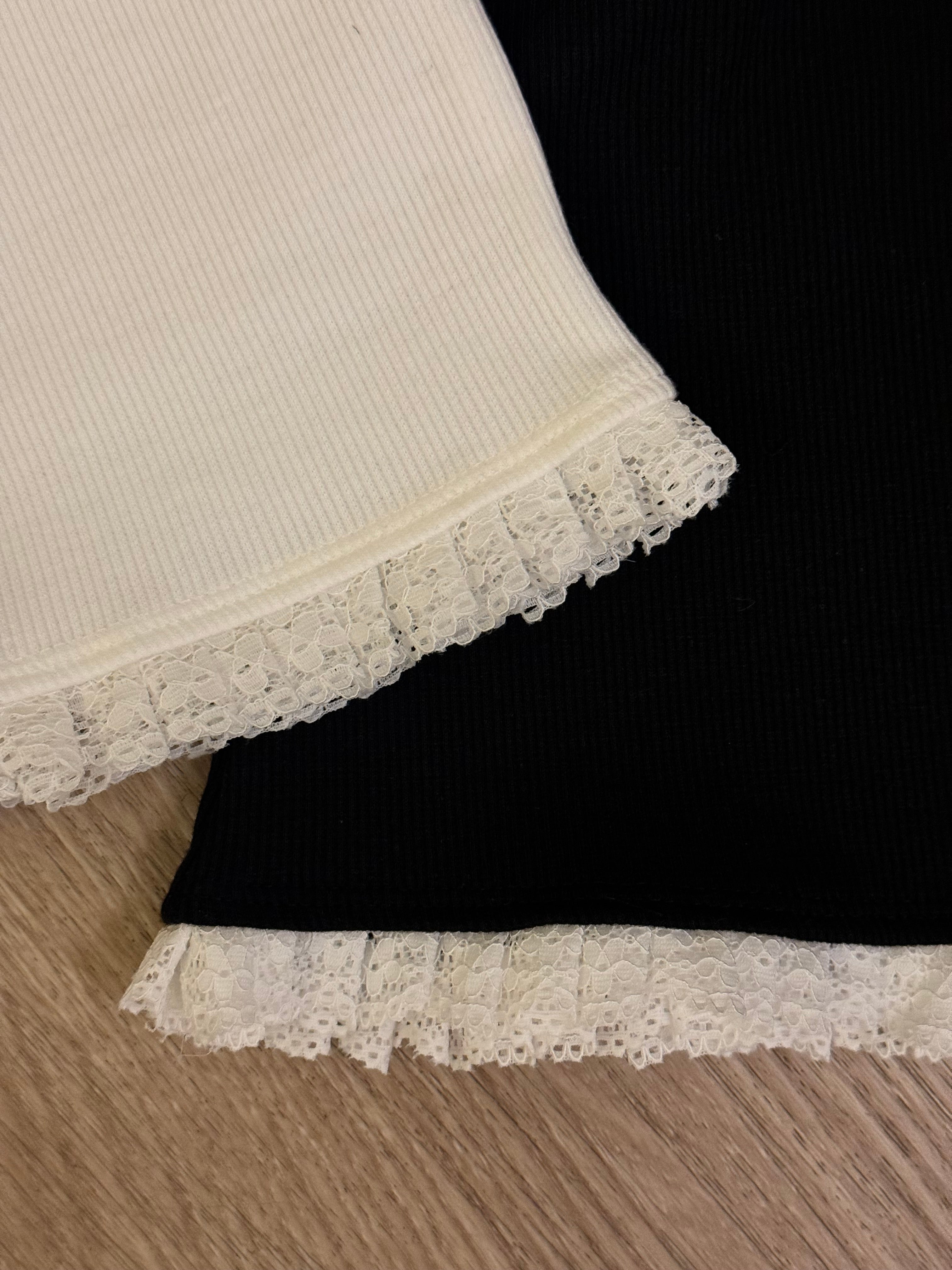 【🇹🇭泰國連線最終回 #4】$99 Sweet Hot Top｜Lace邊V領掛頸上衣［兩色入］