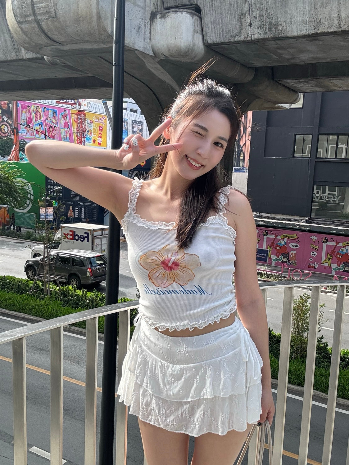 $99 Sweet Hot Top｜Lace吊帶水墨花［兩色入］