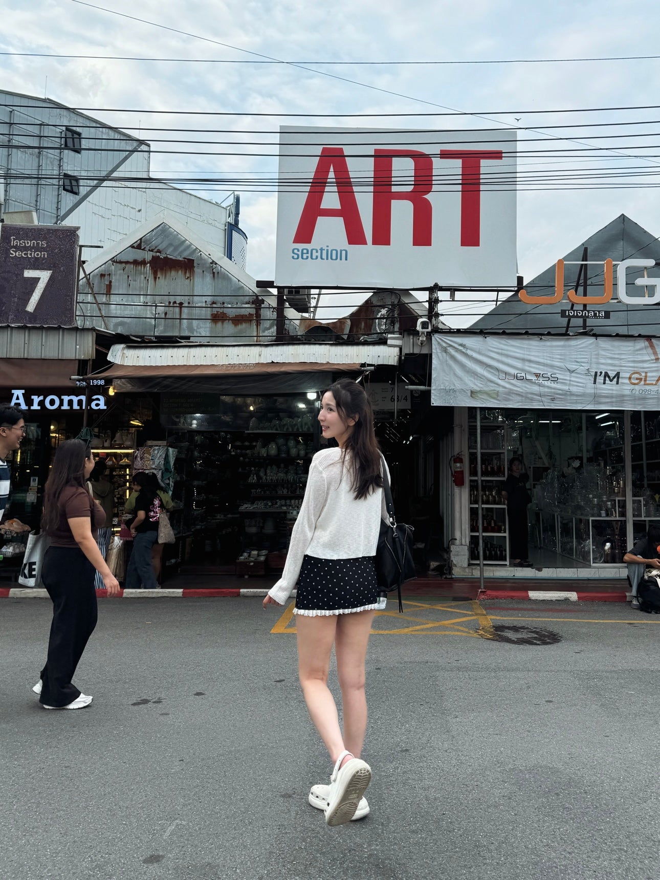 【🇹🇭泰國連線最終回 #3】$99 B&W Dotsss Collection｜黑白波點Lace包肩短裙［兩色入］