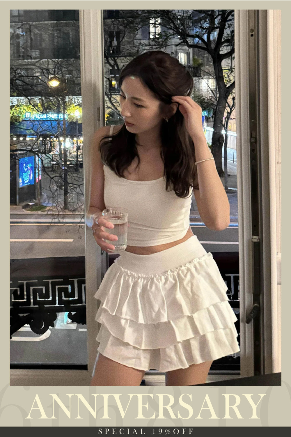 Y2K芭蕾風層次蛋糕短裙 [兩色入]