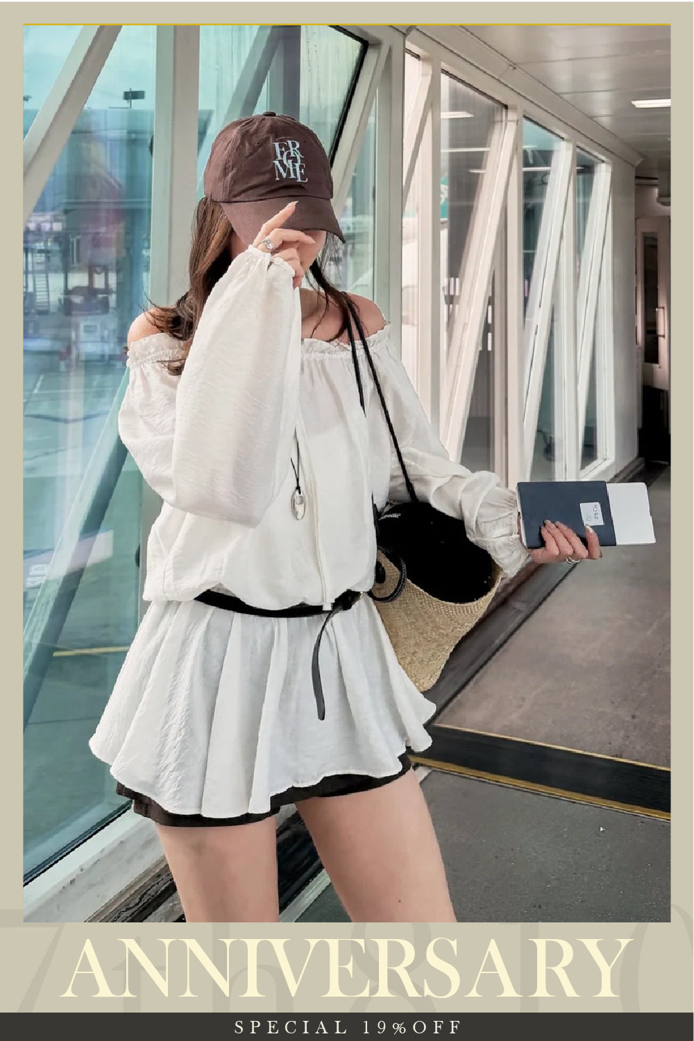 【Spring Korea Collection🇰🇷🌸】Airport Outfit! Romantic Cherry Blossom Puffy Thin Shirt/Cover-up [Available in 3 colors]