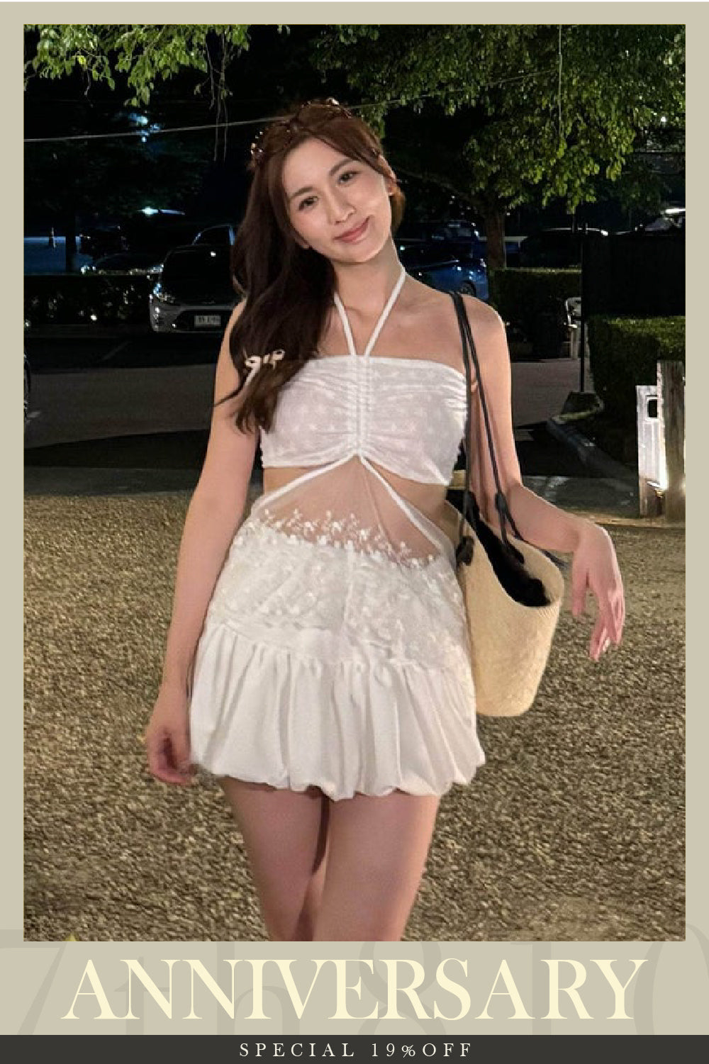 【泰國親身搜羅現貨🇹🇭】仙氣透紗交叉Top