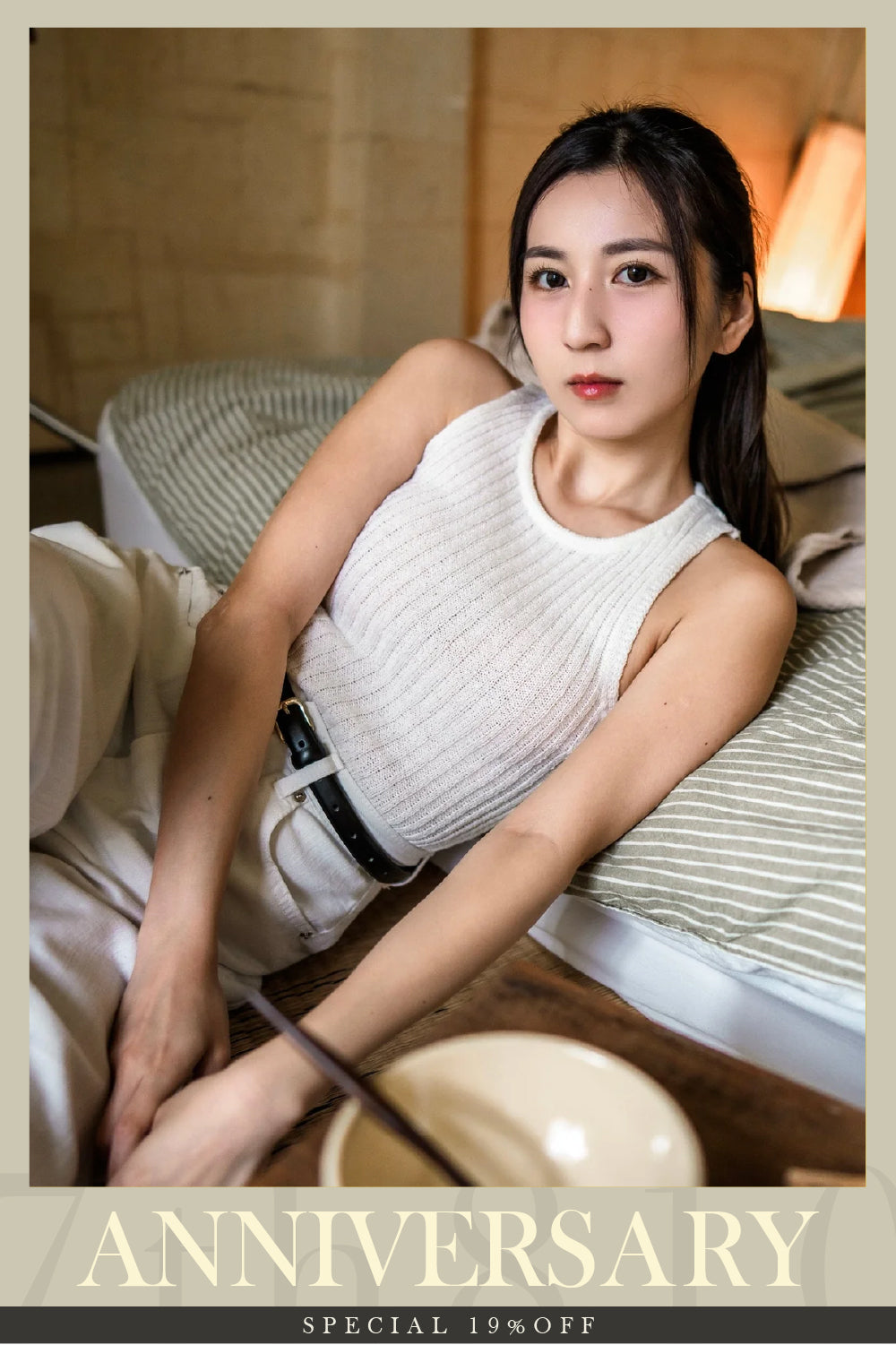 店主大推！坑紋圓領入肩針織背心［三色入］