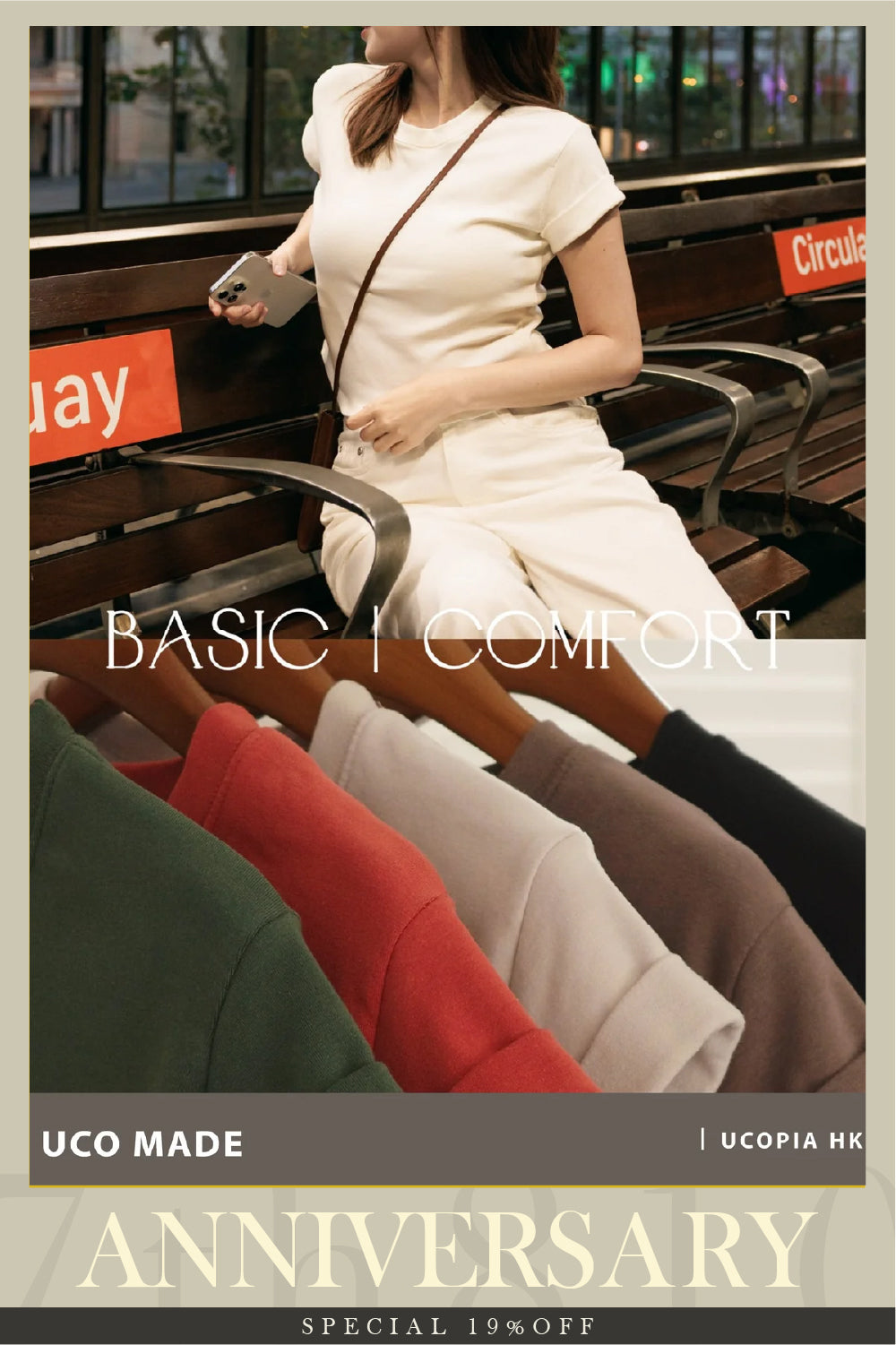 【UCO. MADE】Shop Owner's Pick! Thick and Stretchy Rolled-Sleeve Simple Short-Sleeve Top [Available in 5 Colors]