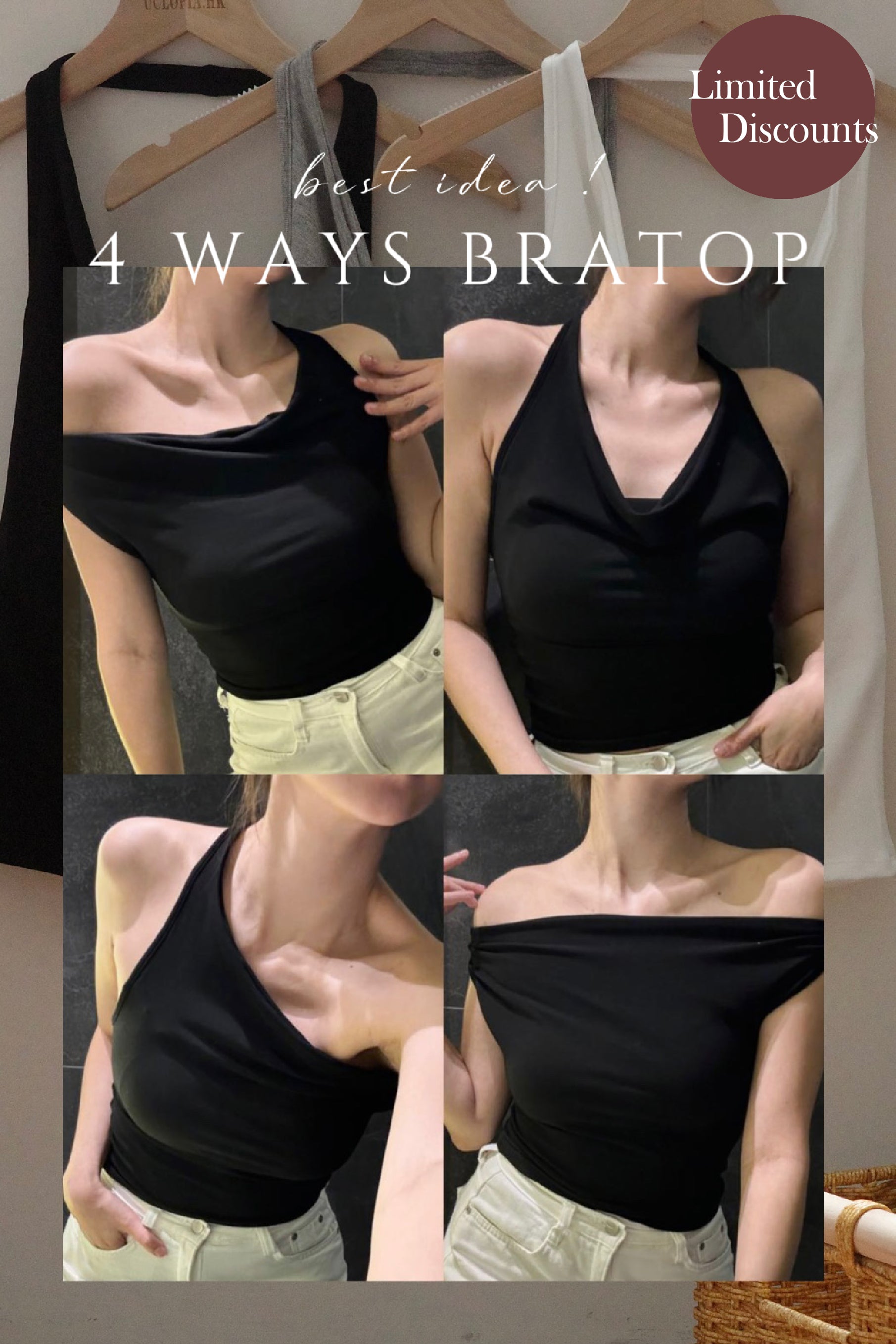 【首批價$129❗️】1秒轉style の 4-in-1 法式Bratop [ 三色入 ］