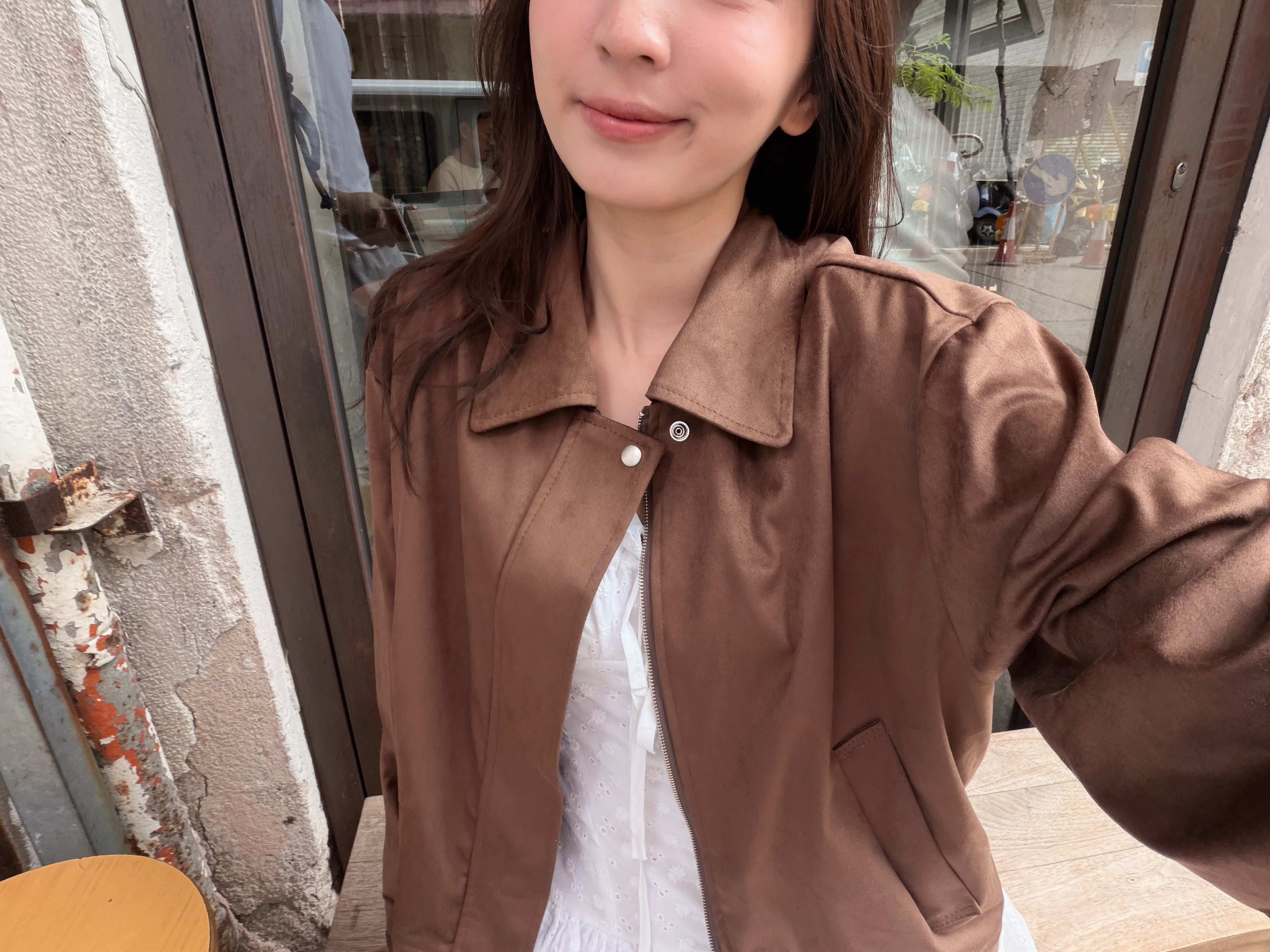 【秋冬的連線🍁】性價比最高！柔霧滑猄皮拉鍊外套［兩色入］