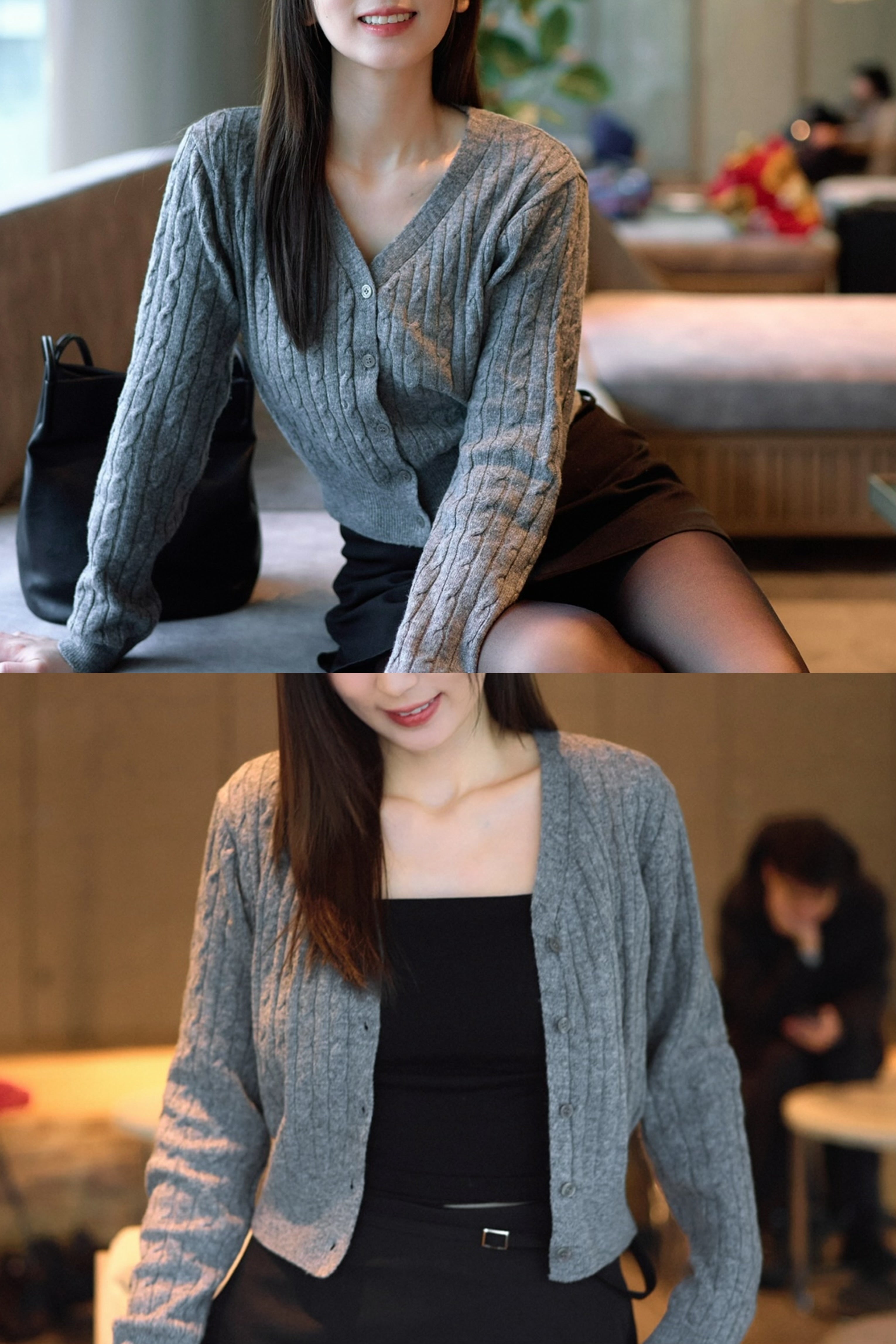 【 韓國親搜巡禮 · Week 2🥯 】Wool ~ V領麻花鈕扣毛衣［三色入］