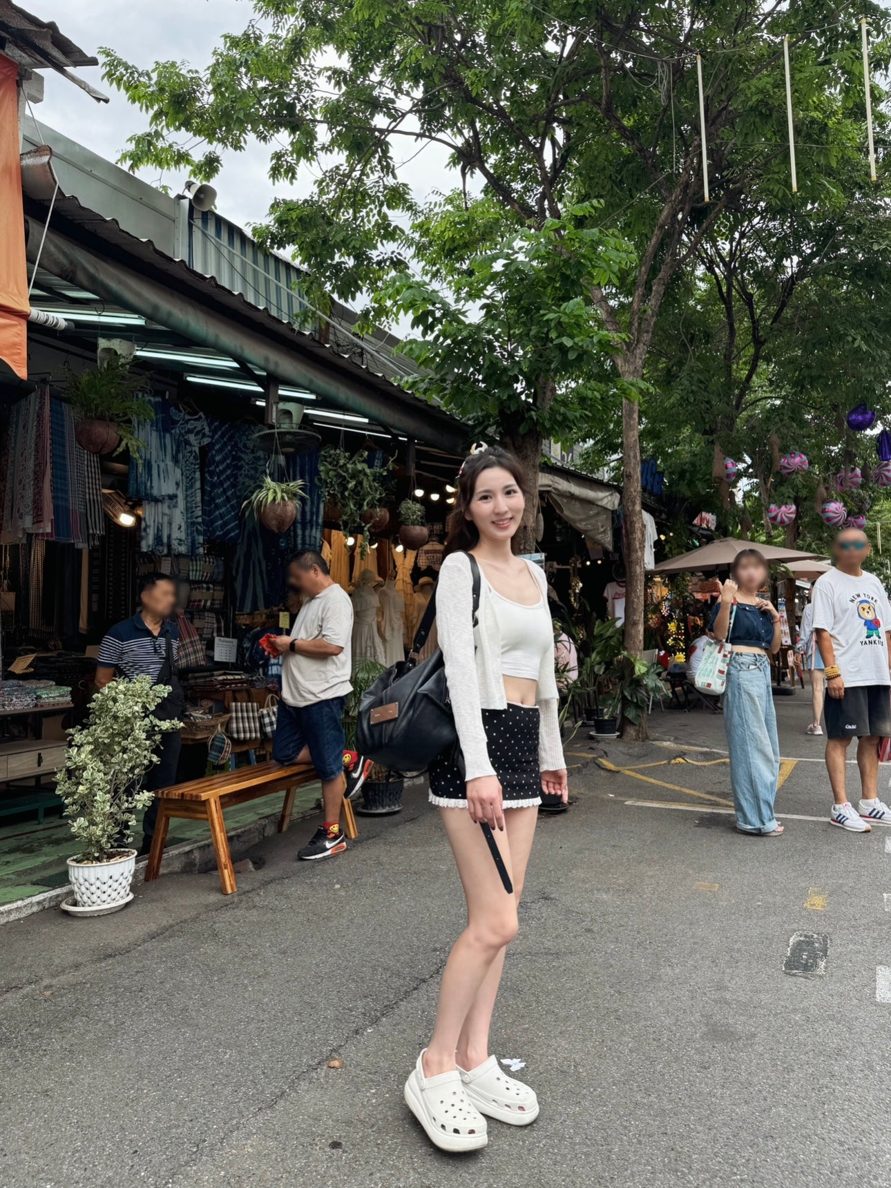【🇹🇭泰國連線最終回 #3】$99 B&W Dotsss Collection｜黑白波點Lace包肩短裙［兩色入］