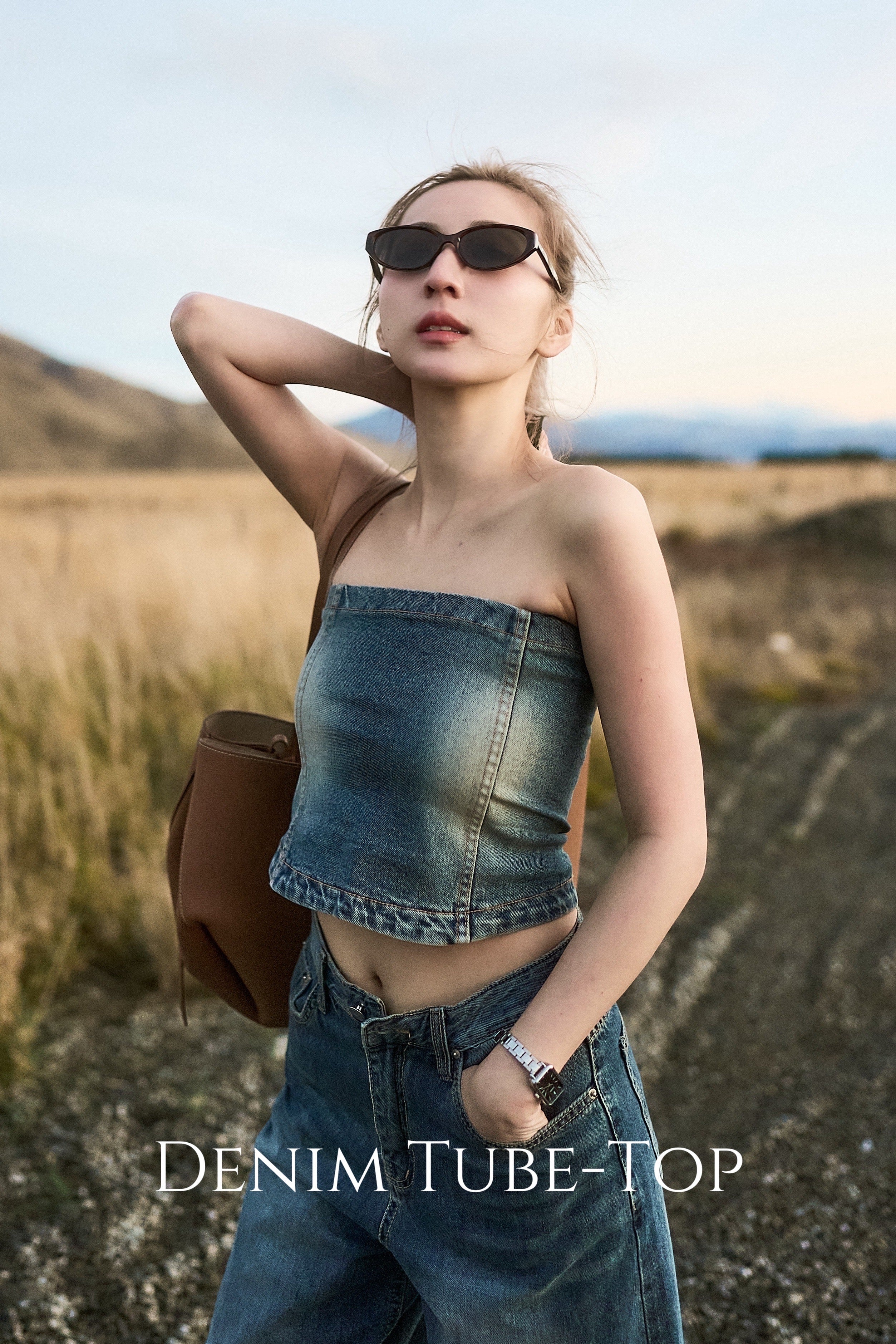 【Summer Vol.3 🎨 】 Denim Tube-Top［兩色入］