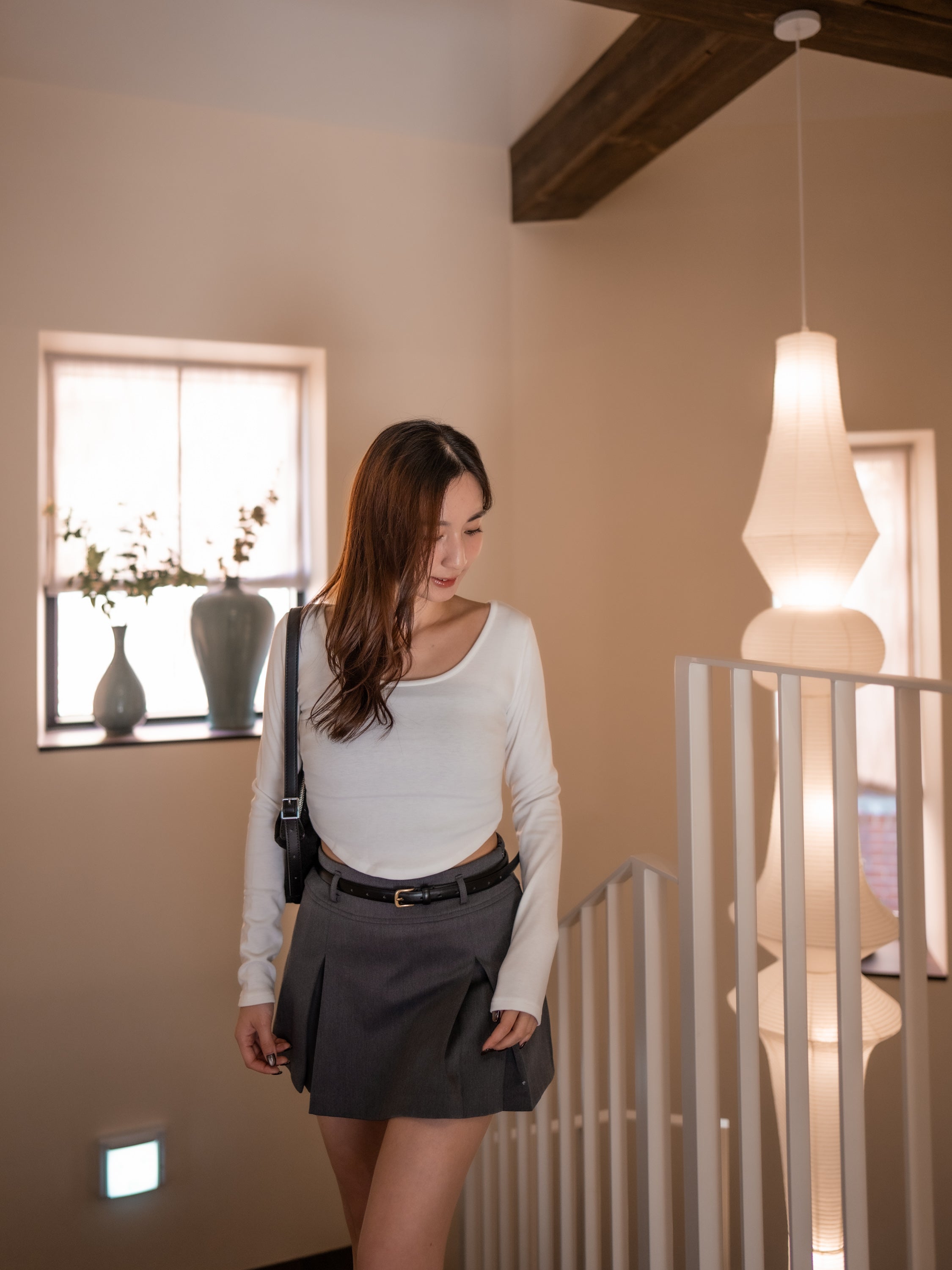 【秋冬的連線🍁】+5°C升溫系列 🌡️ 薄絨修身圓領圓底Crop Tee［三色入］