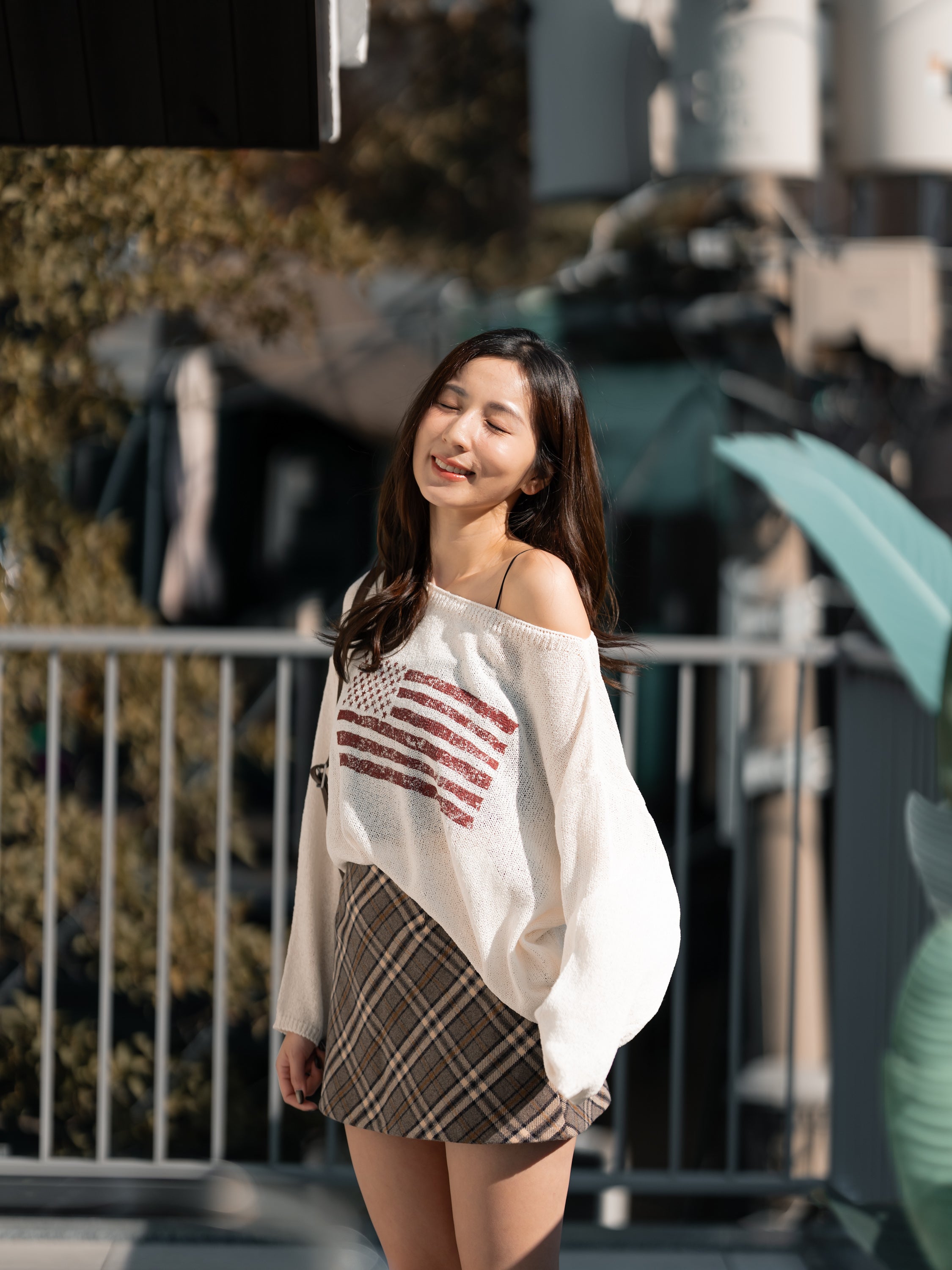 【秋冬的連線🍁】百搭Items！英倫風滑羊毛格仔A字裙［兩色入]