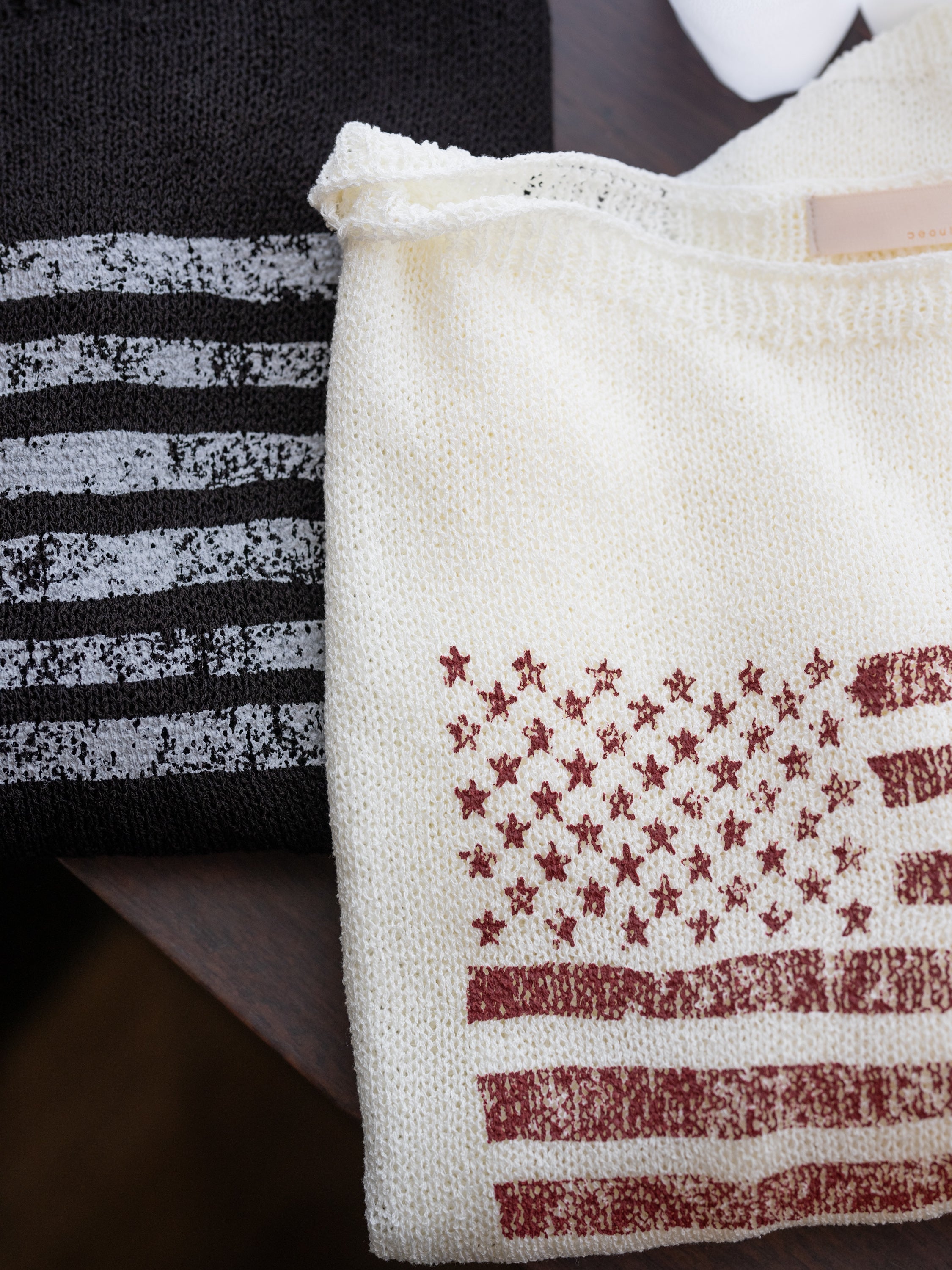 【秋冬的連線🍁】USA國旗針織寬鬆上衣［兩色入］