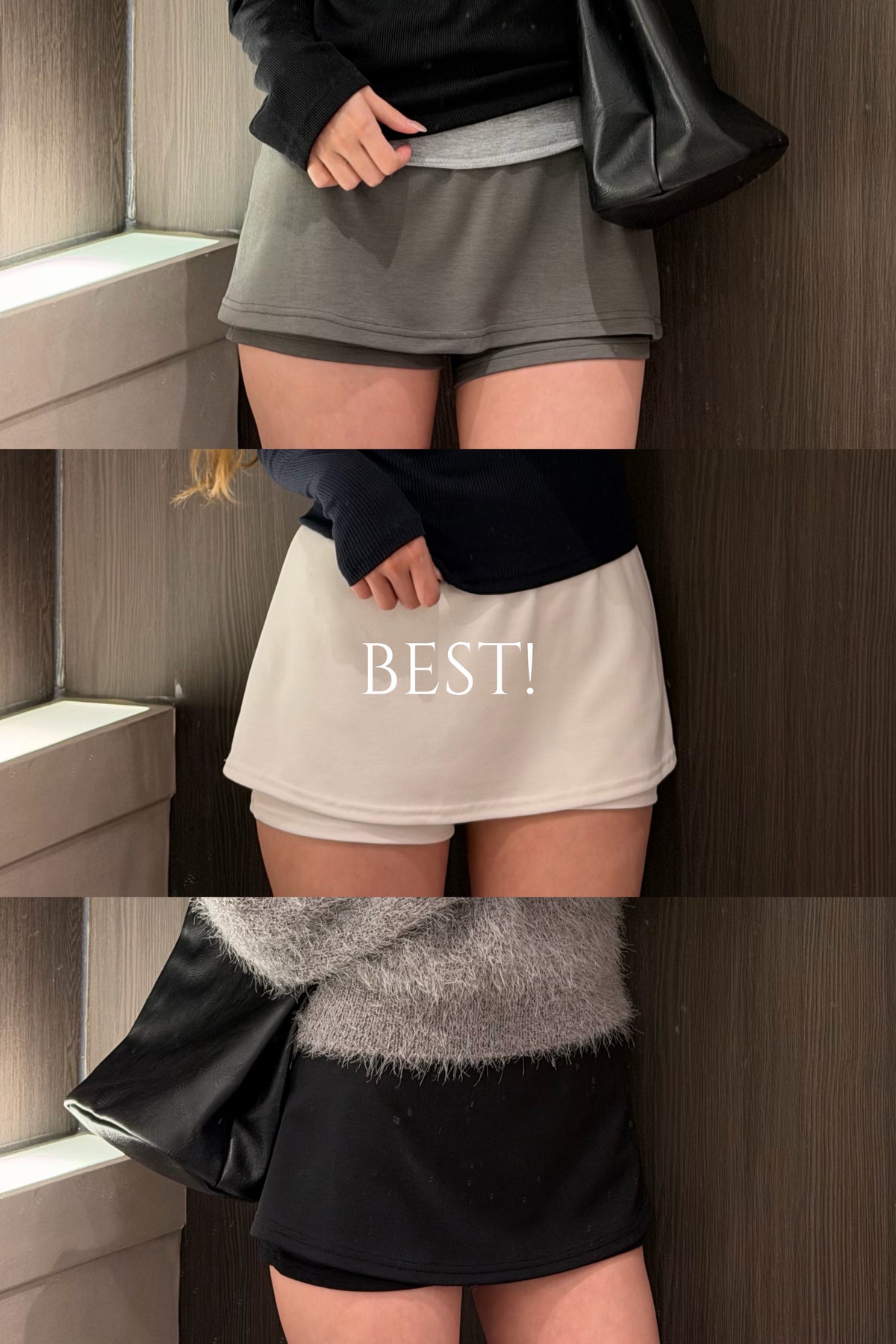 【 $99開季震撼價❗️ 】#31 | 高質！修型！百搭！￼顯瘦！休閑彈性小裙褲［三色入］｜店主推薦 👘