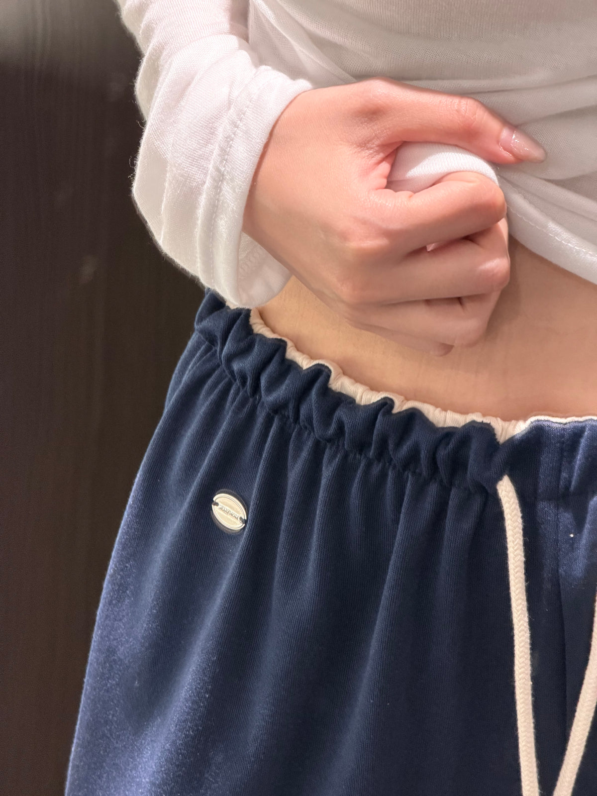 【 $99開季震撼價❗️ 】#41 | 捲捲邊拼色直筒薄棉褲［三色入］