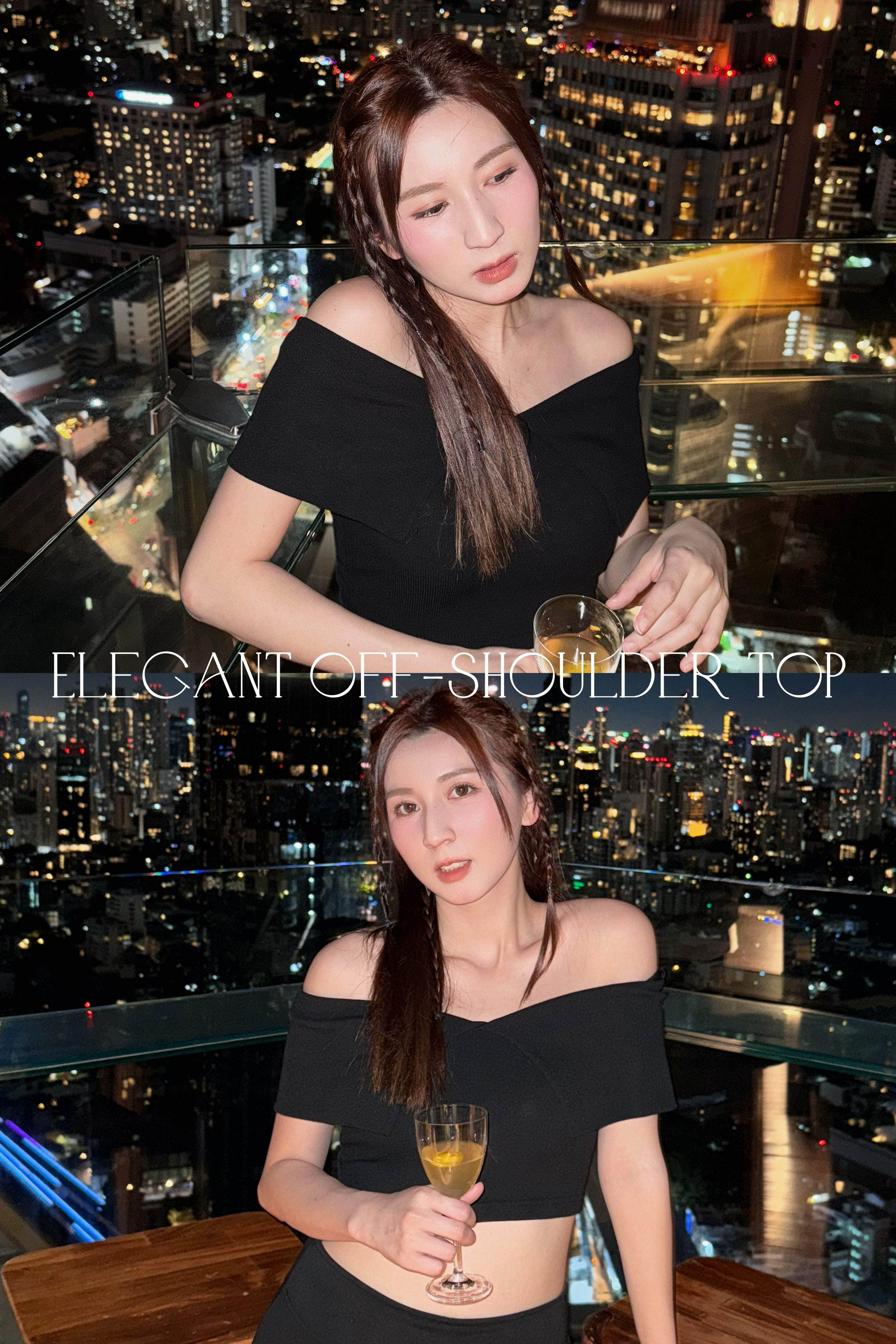 【氣質約會👧🏻】Elegant Off-Shoulder Top