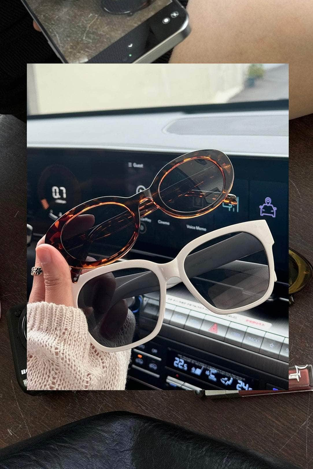 【2024韓國連線選品🇰🇷】NYUNYU · Selected Sunglasses ! [ 白框 / 琥珀 ]