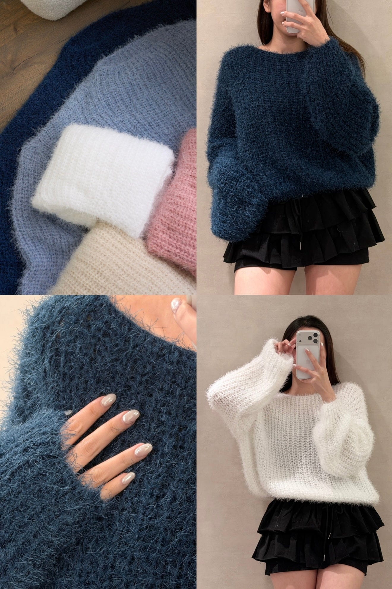 【 歷屆最精彩！$99震撼價❗️#25 】慵懶泡泡袖粗冷馬海毛毛衣［五色入］