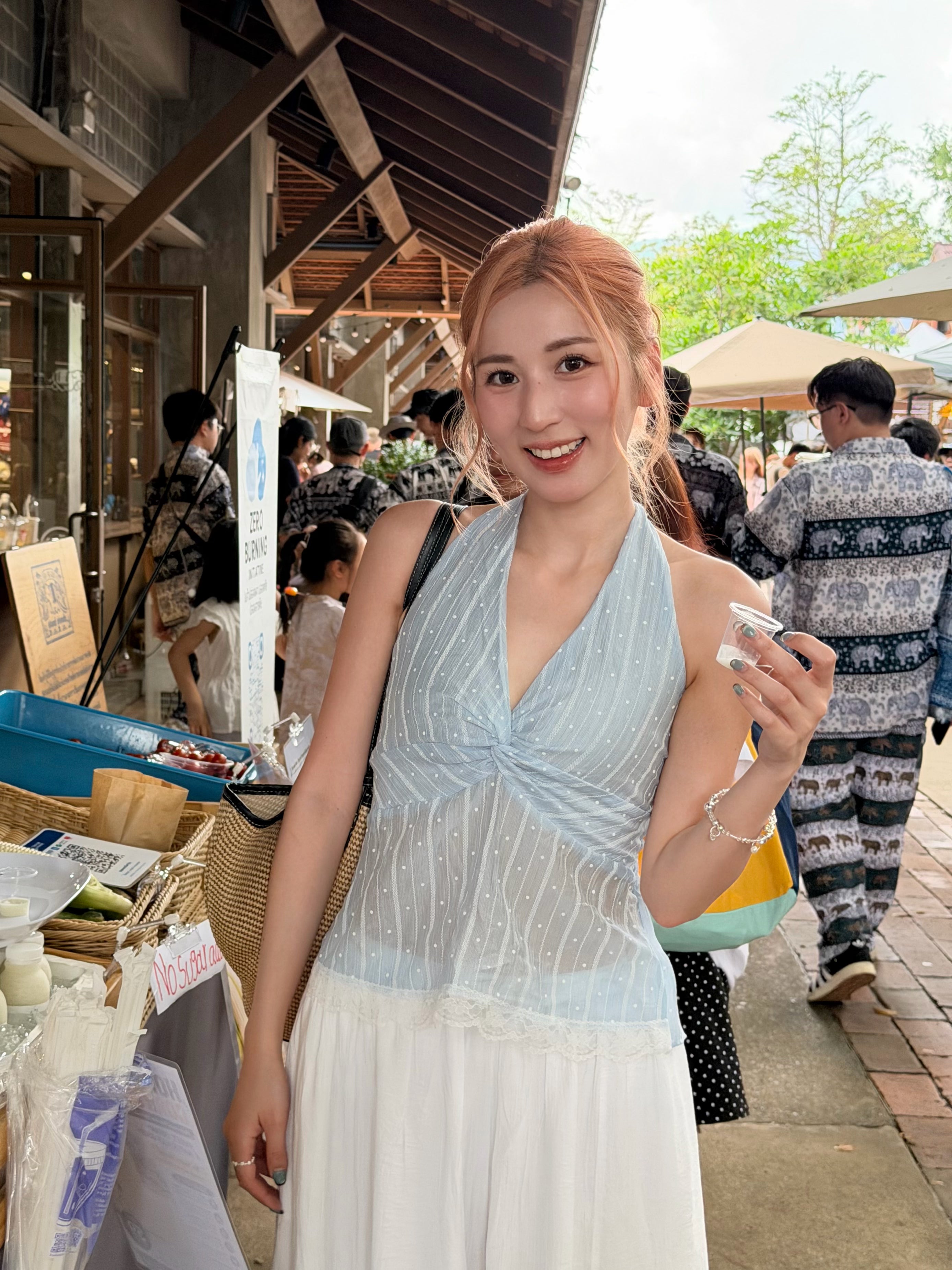 【 夏日炎炎泰國連線☀️🇹🇭 】【 $800滿額贈品🎁合資格客人請自行加購🩵】#1 清透氣質掛頸上衣［兩色入］