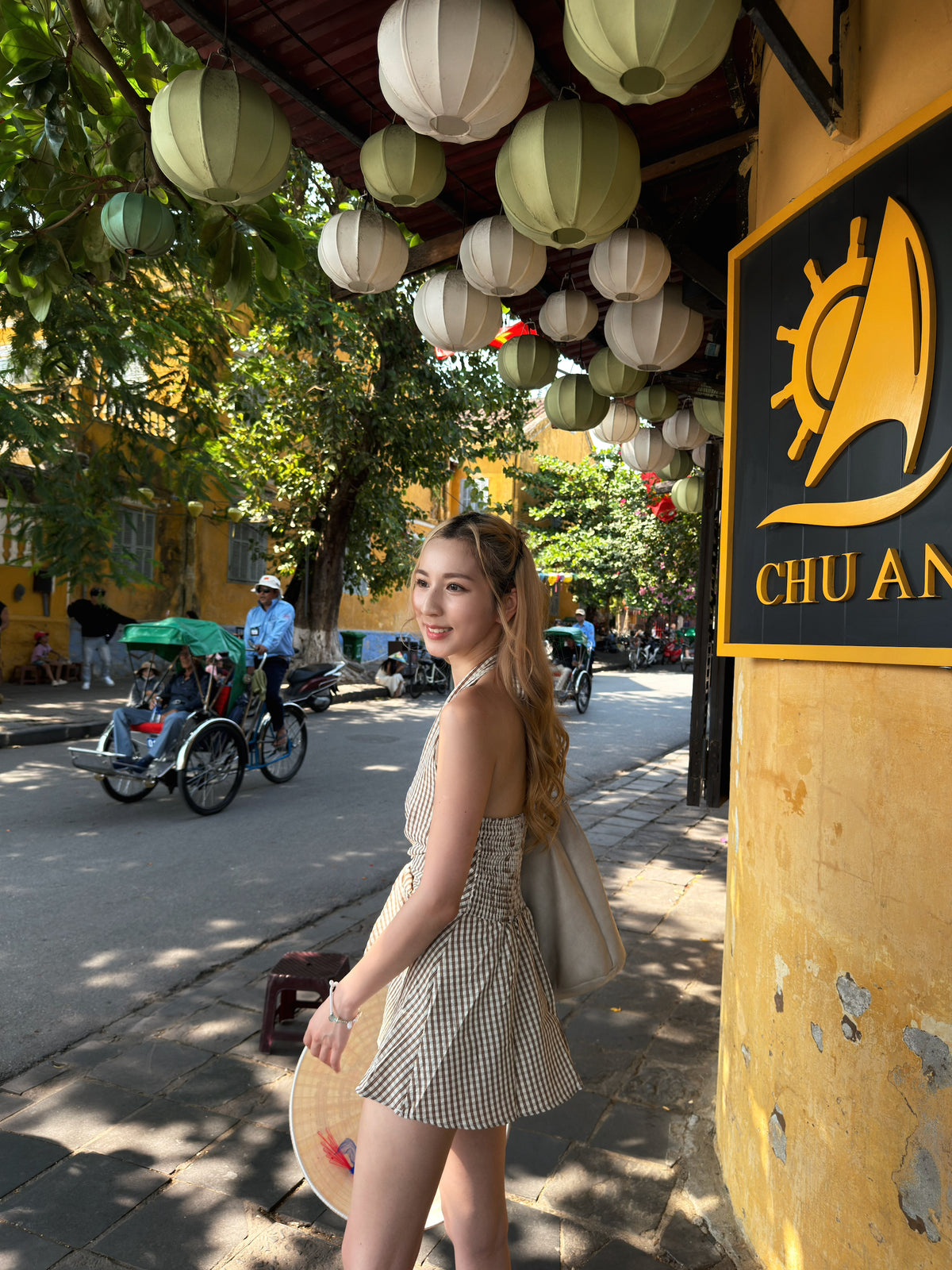 【🇹🇭泰國連線最後一擊！】#9 小個子必入！綁帶掛頸V領格仔連身裙［三色入］
