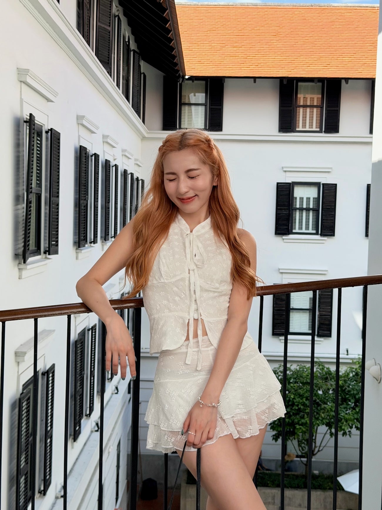 【 夏日炎炎泰國連線☀️🇹🇭 】#10 Softy lace collection 🌸 Paris in summer Set 上衣 + 短裙 - with pads［三色入］