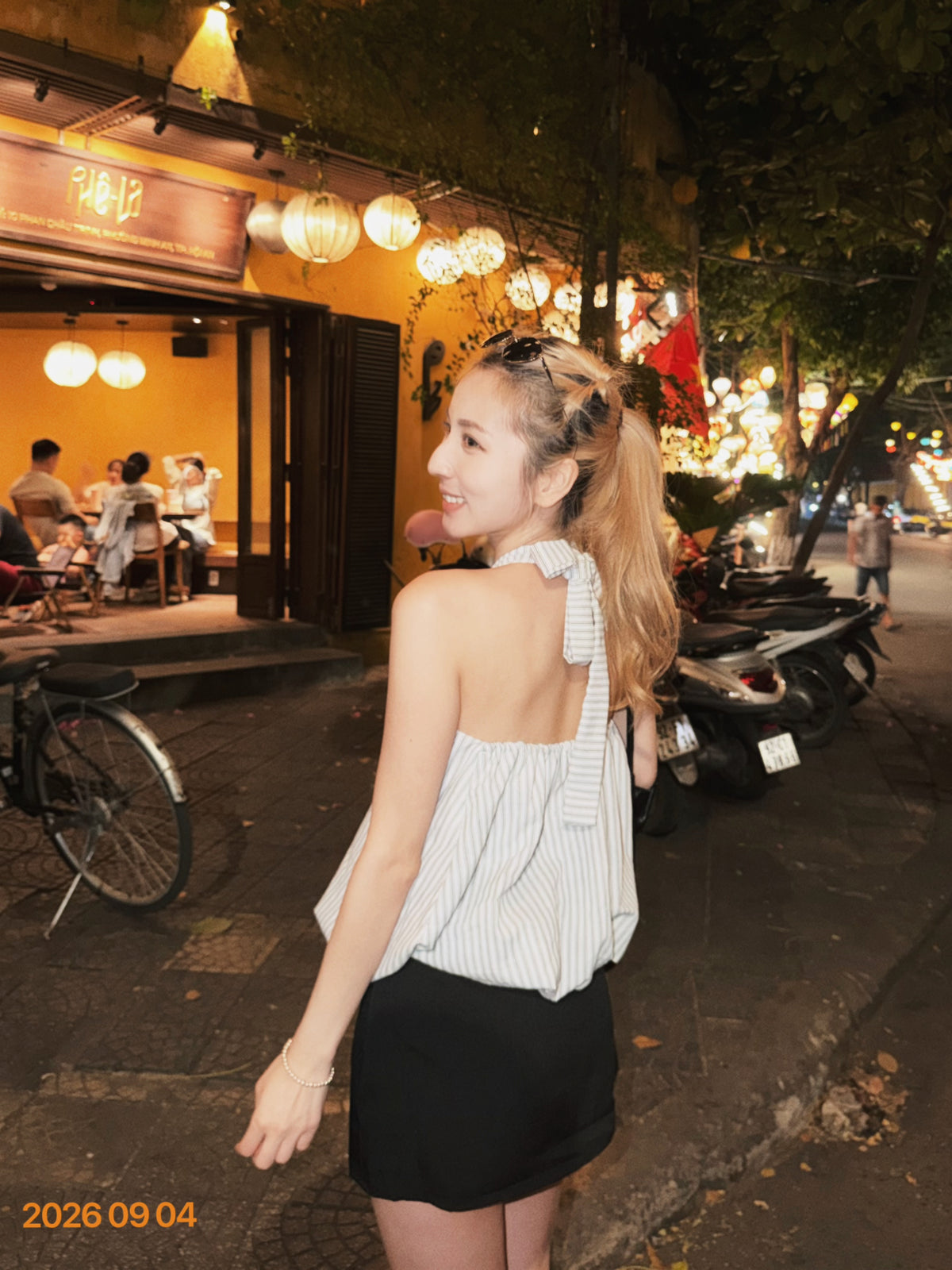【🇹🇭泰國連線最後一擊！】#21 蓬蓬泡泡牛仔間條￼掛頸背心￼［兩色入］