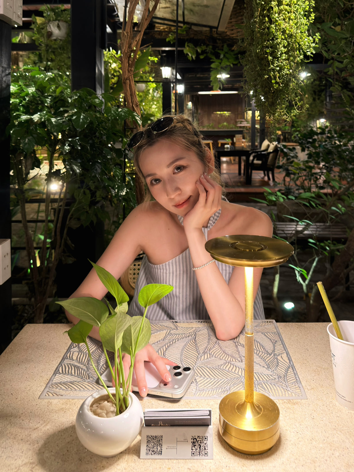 【🇹🇭泰國連線最後一擊！】#21 蓬蓬泡泡牛仔間條￼掛頸背心￼［兩色入］