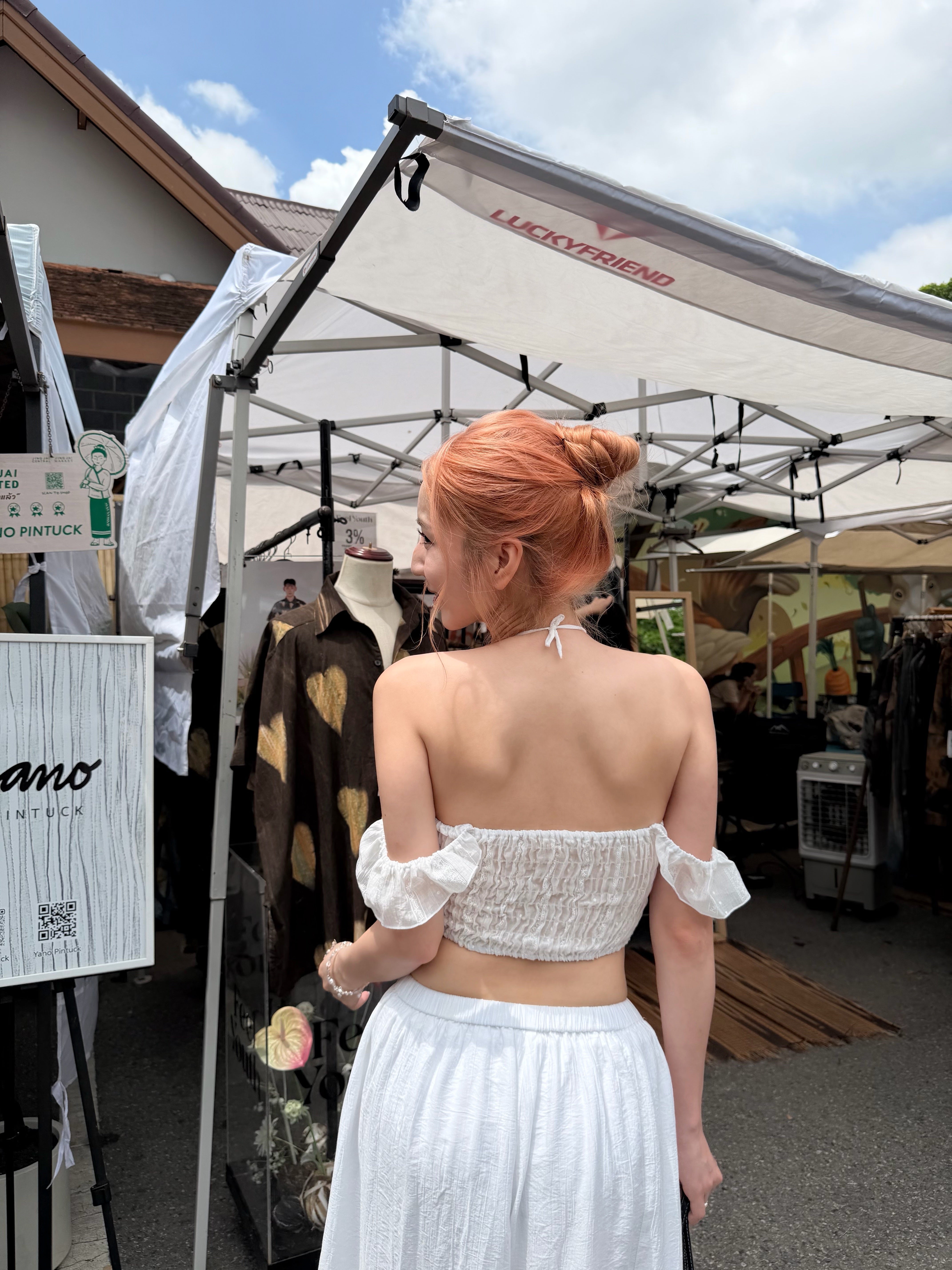 【 夏日炎炎泰國連線☀️🇹🇭 】#6 大推甜美多穿法 🍒 4-ways Sweetie top - with pads［四色入］