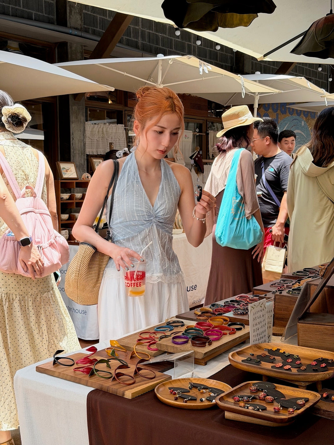 【 夏日炎炎泰國連線☀️🇹🇭 】#22 韓國選品！夏日拼色藤籃單肩袋