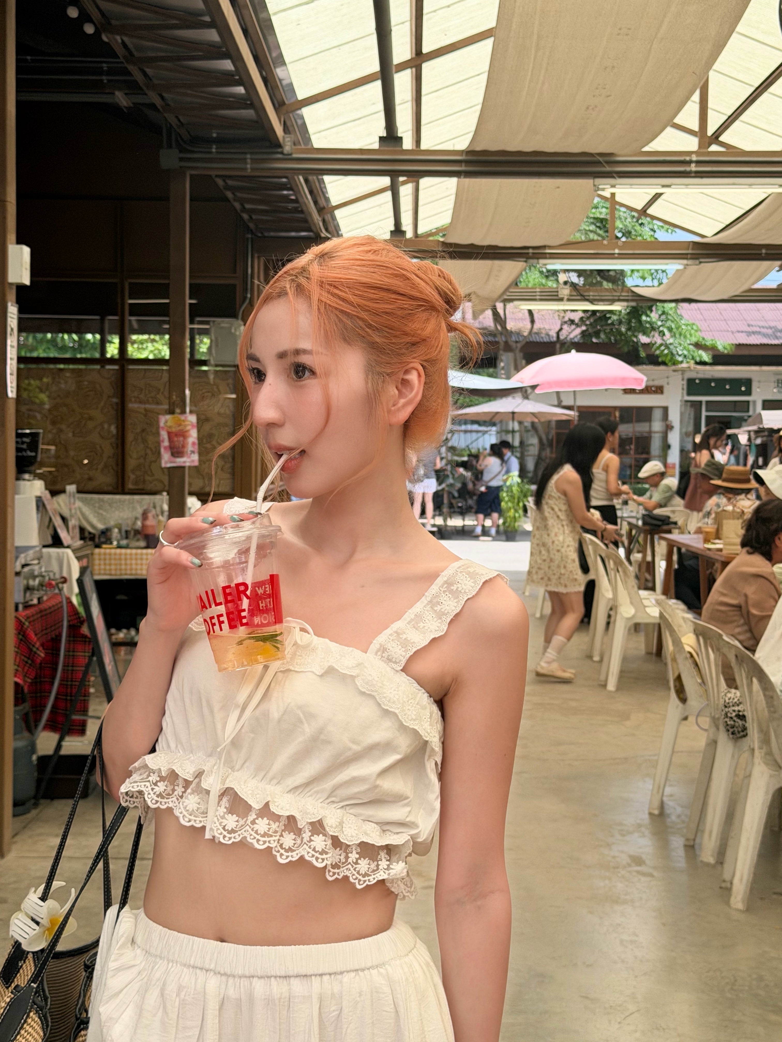 【 夏日炎炎泰國連線☀️🇹🇭 】#5 清新甜美女孩必入！So cute So sweet Top［兩色入］