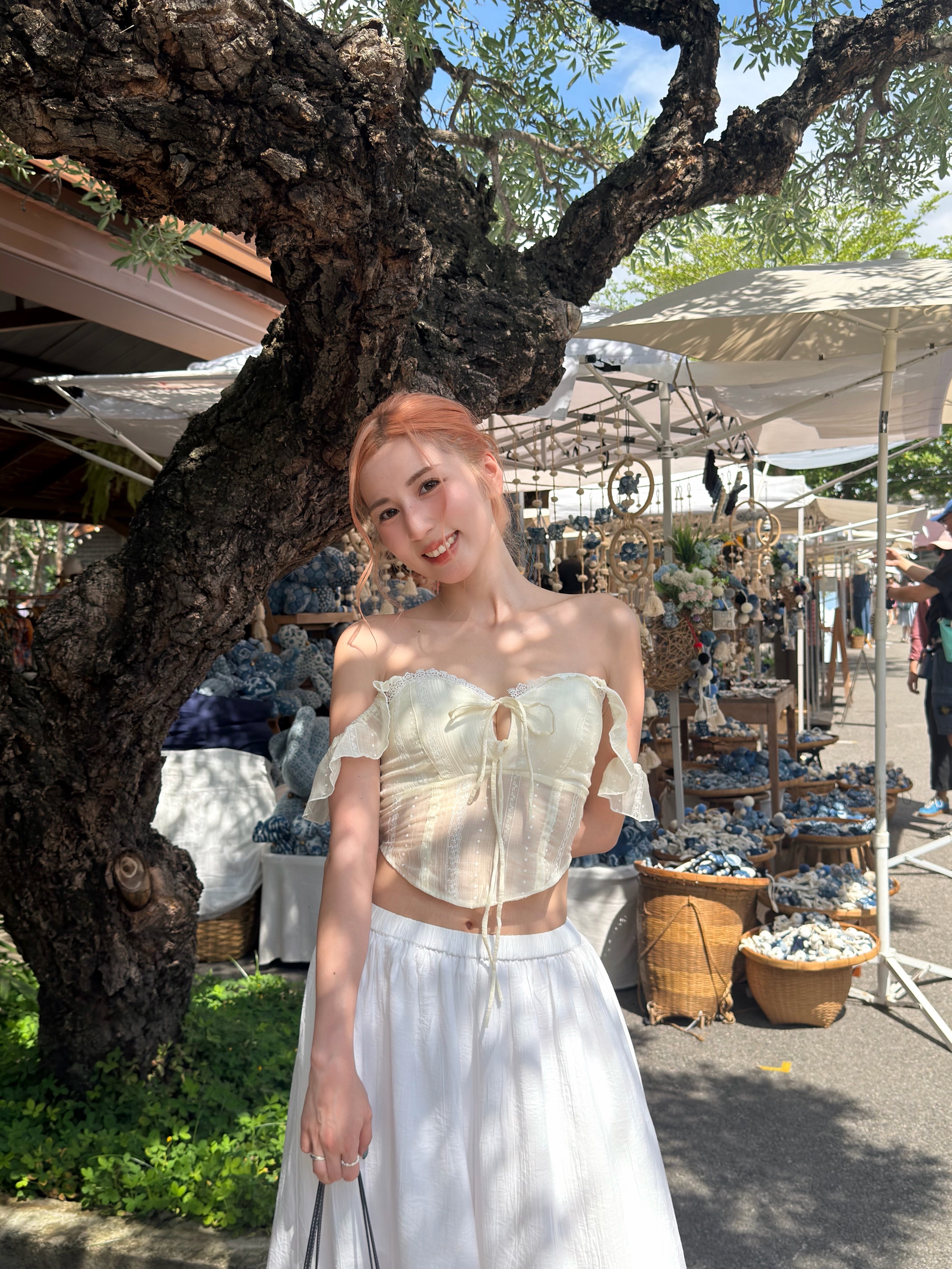 【 夏日炎炎泰國連線☀️🇹🇭 】#6 大推甜美多穿法 🍒 4-ways Sweetie top - with pads［四色入］