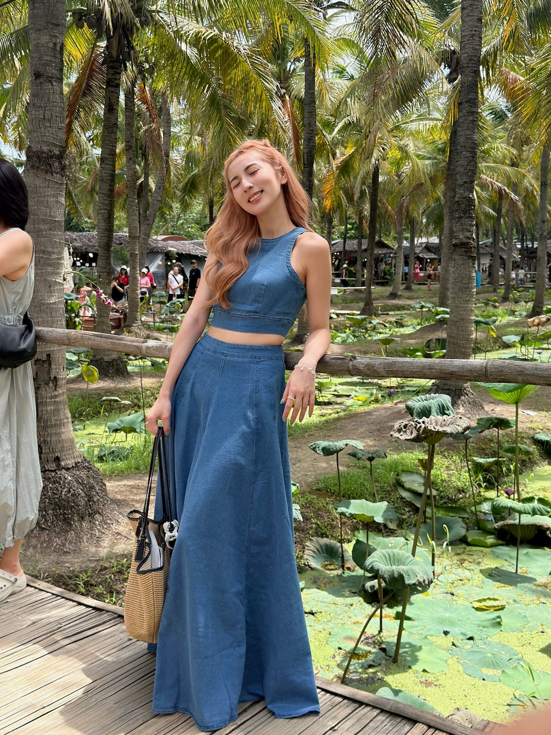 【 夏日炎炎泰國連線☀️🇹🇭 】#12 軟軟嘅牛仔布 💙 法式度假牛仔套裝［兩色入］