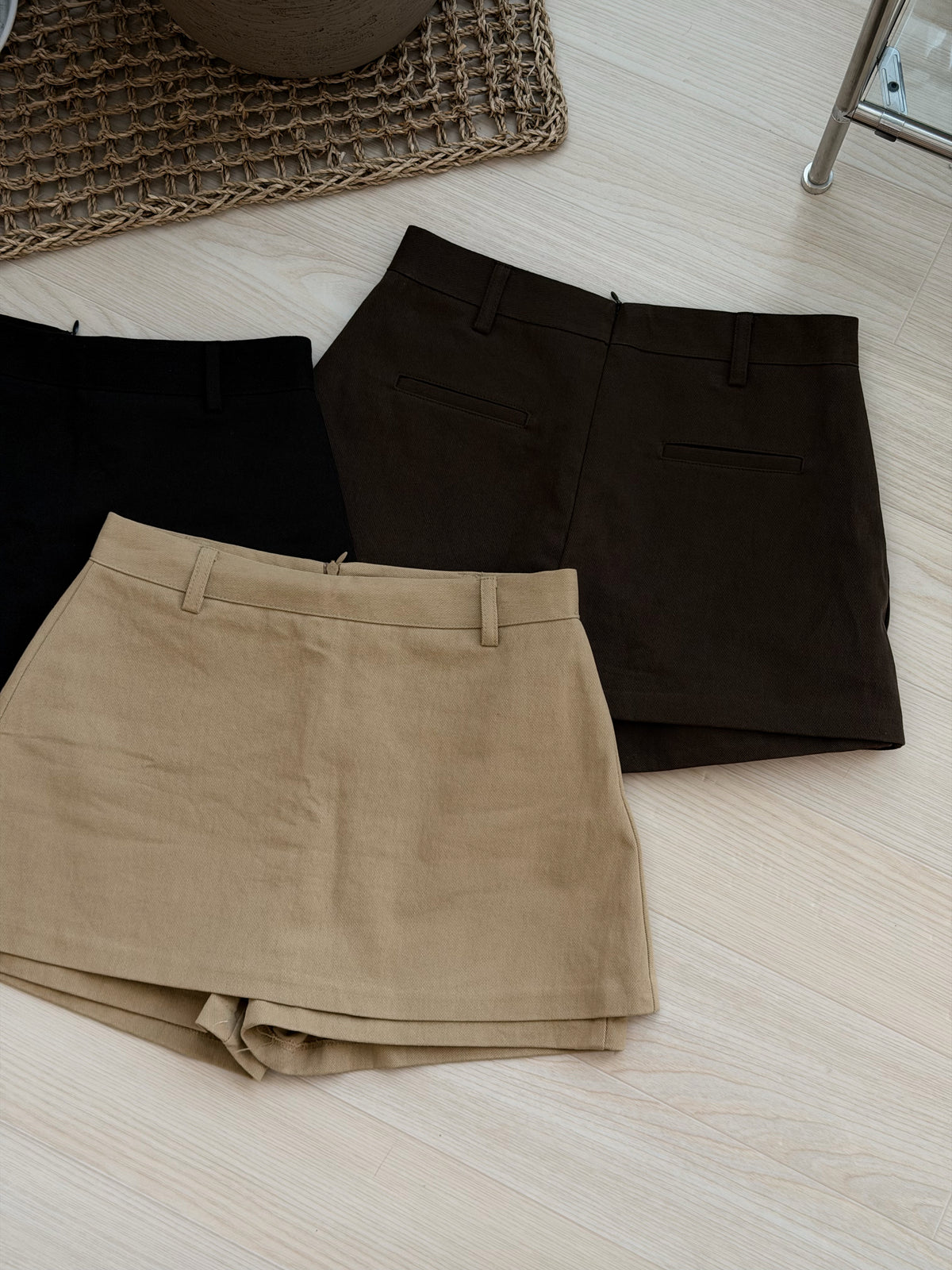 Earthy Colors Cotton A-line Skirt［三色入］