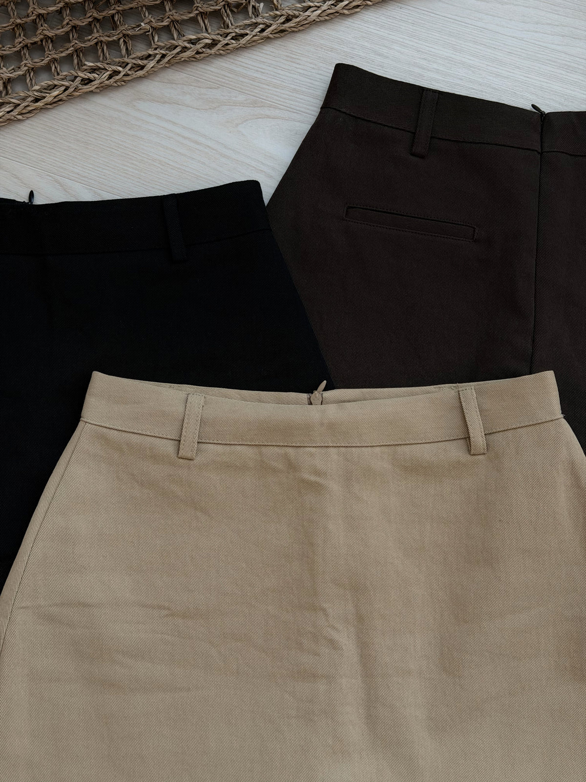 Earthy Colors Cotton A-line Skirt［三色入］