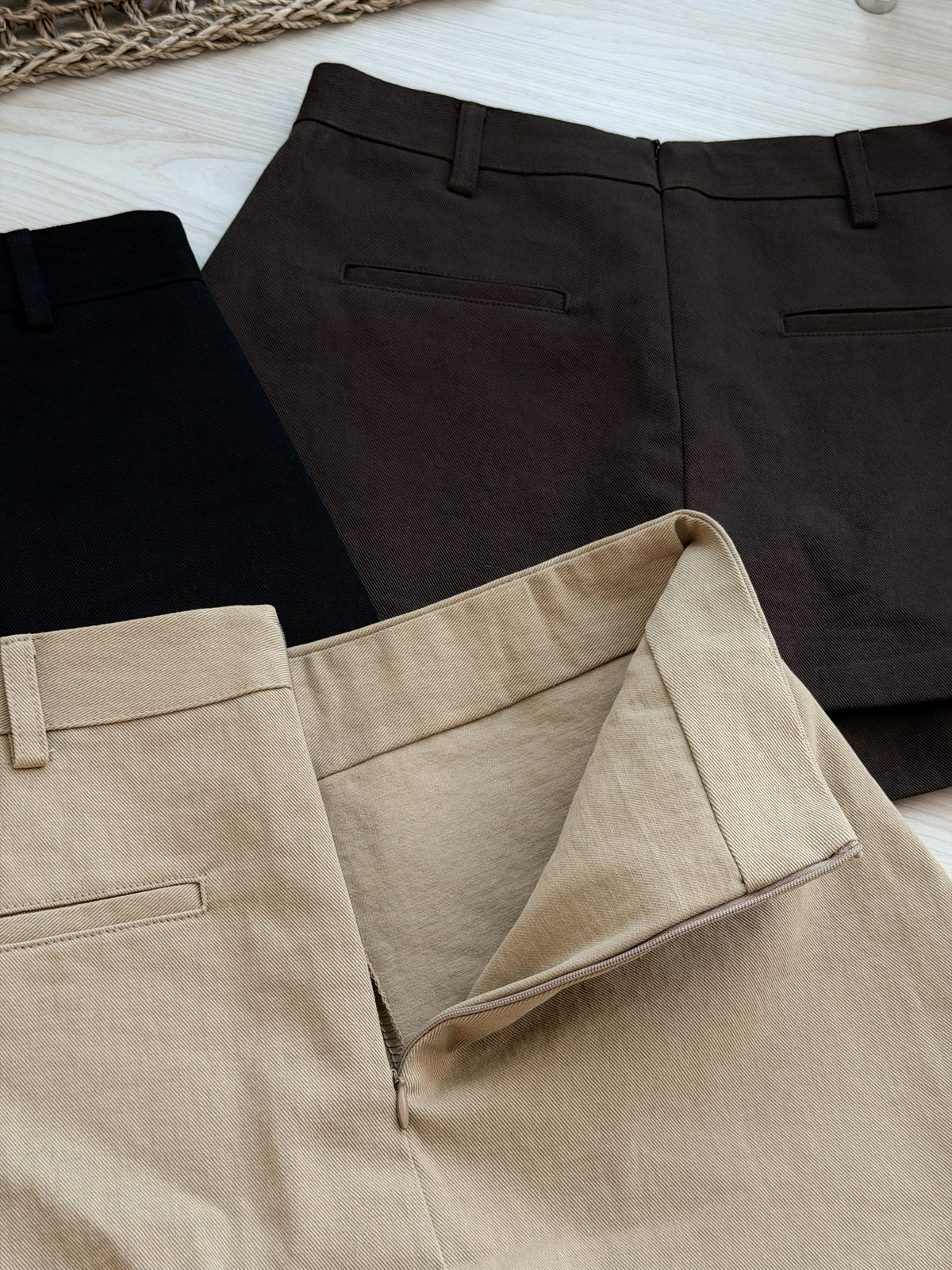 Earthy Colors Cotton A-line Skirt［三色入］
